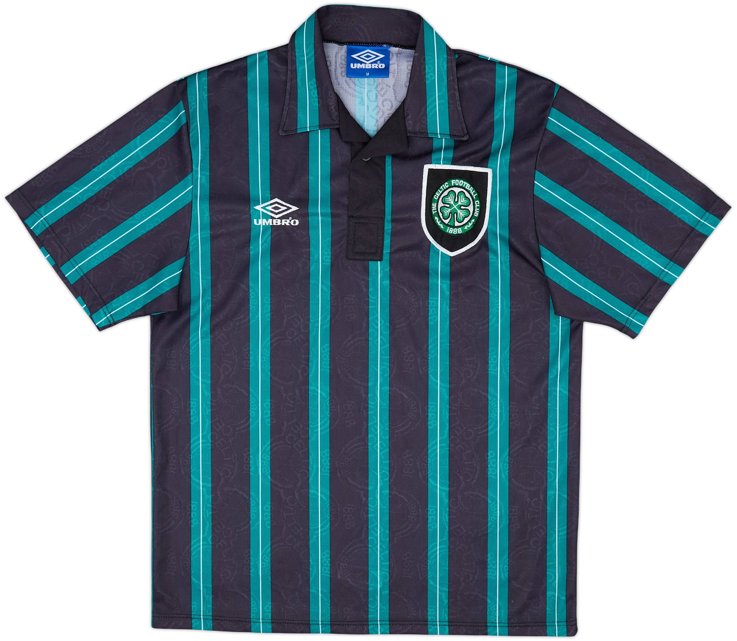 90s UMBRO Celtic FC (92/93)アウェイゲームシャツ L 1992-93 Celtic Away Shirt - 7/10 - (M)