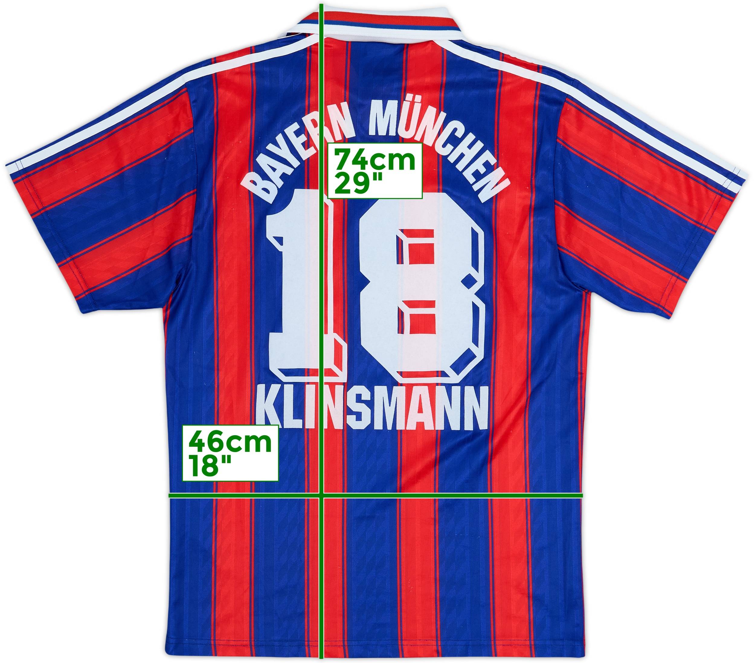 1995-97 Bayern Munich Home Shirt Klinsmann #18 - 7/10 - (S) 1995-97 Bayern Munich Home Shirt Klinsmann #18 - 7/10 - (S)