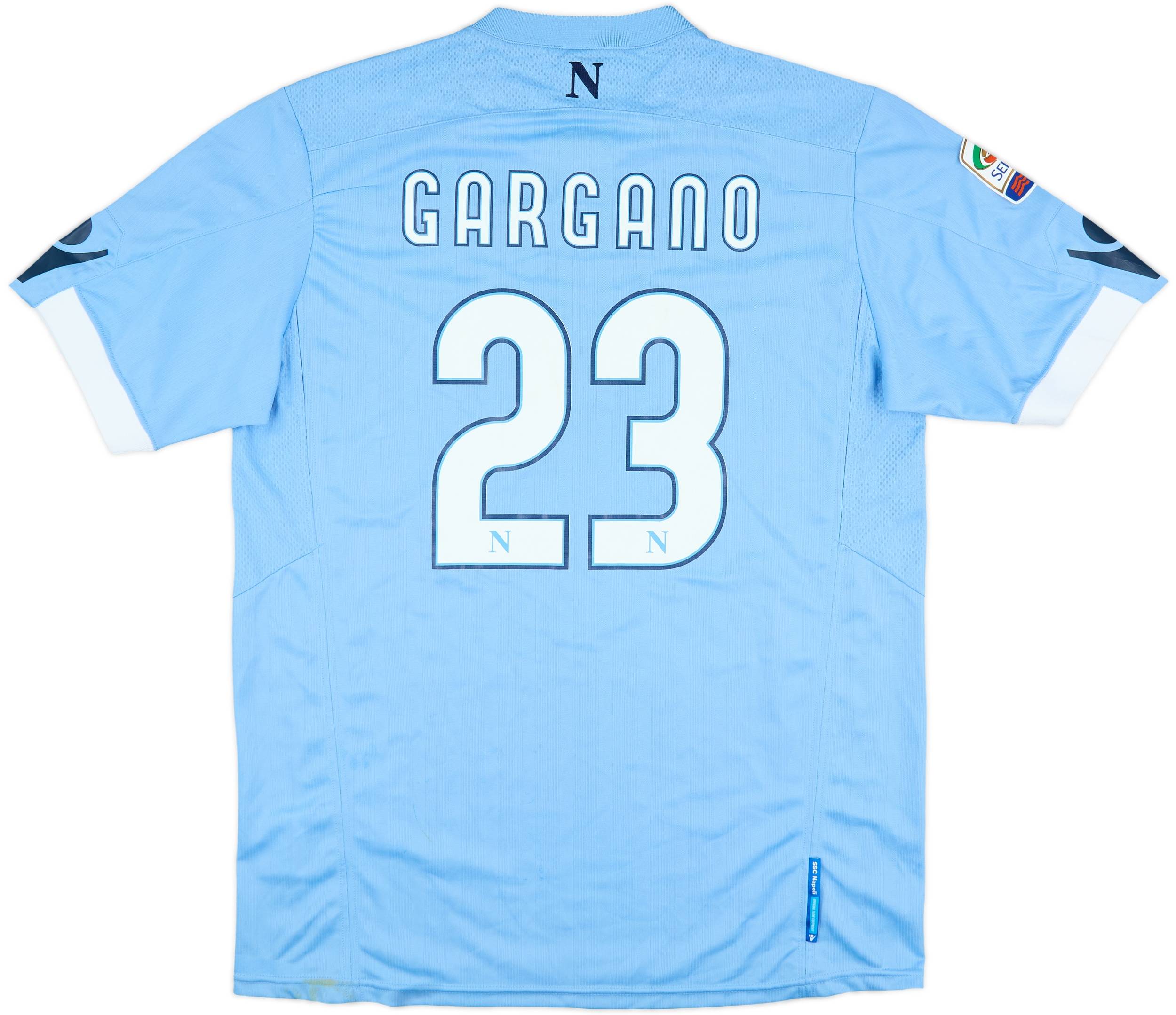2010-11 Napoli Match Issue Home Shirt Gargano #23
