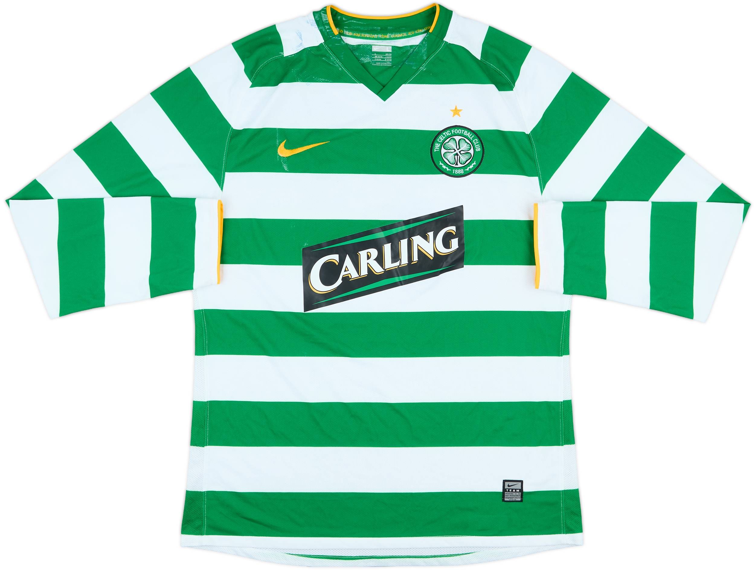 2008-10 Celtic Player Issue Home L/S Shirt #17 - 5/10 - (L)