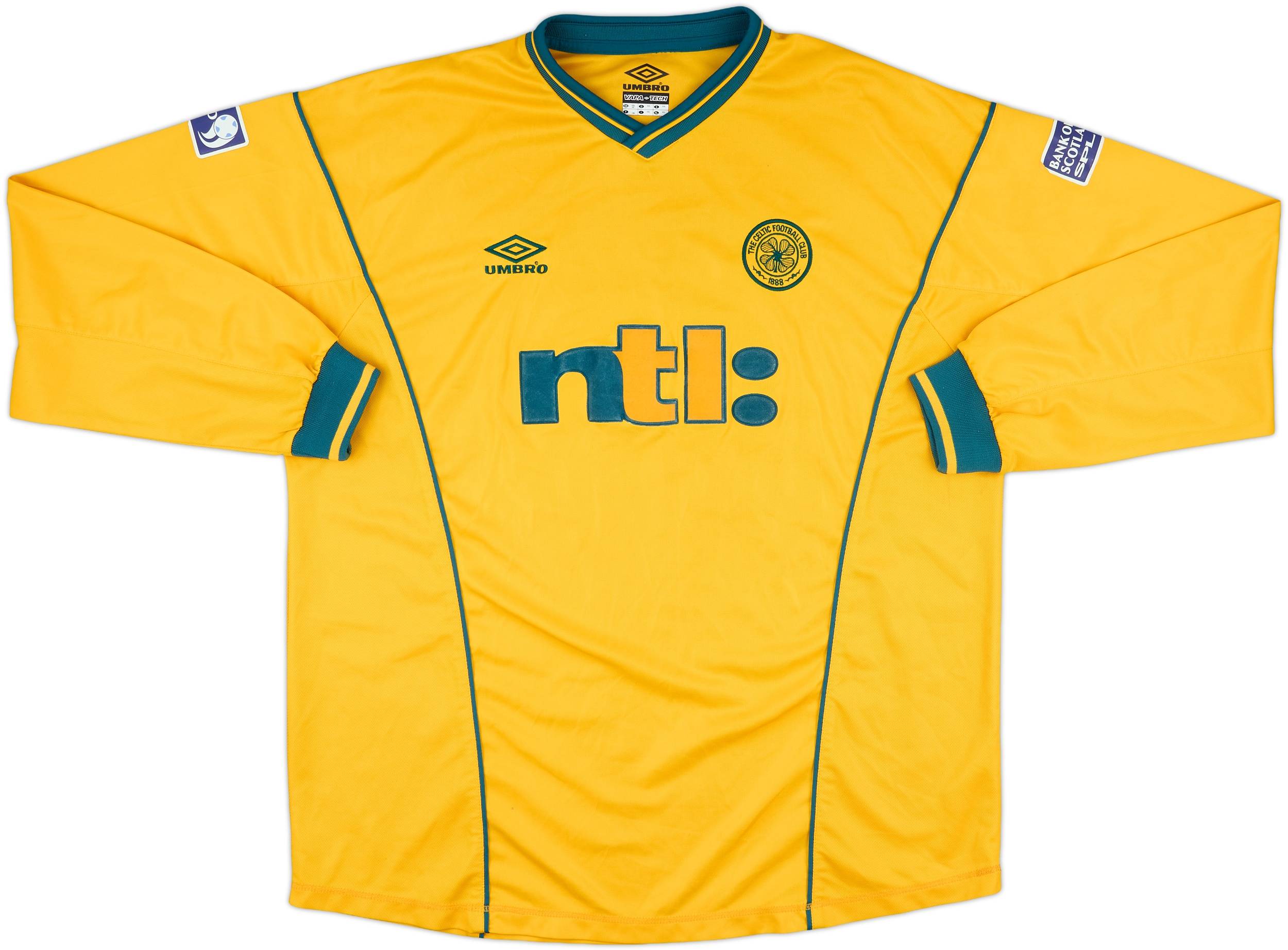 2000-01 Celtic Match Issue Away L/S Shirt Rafael #31