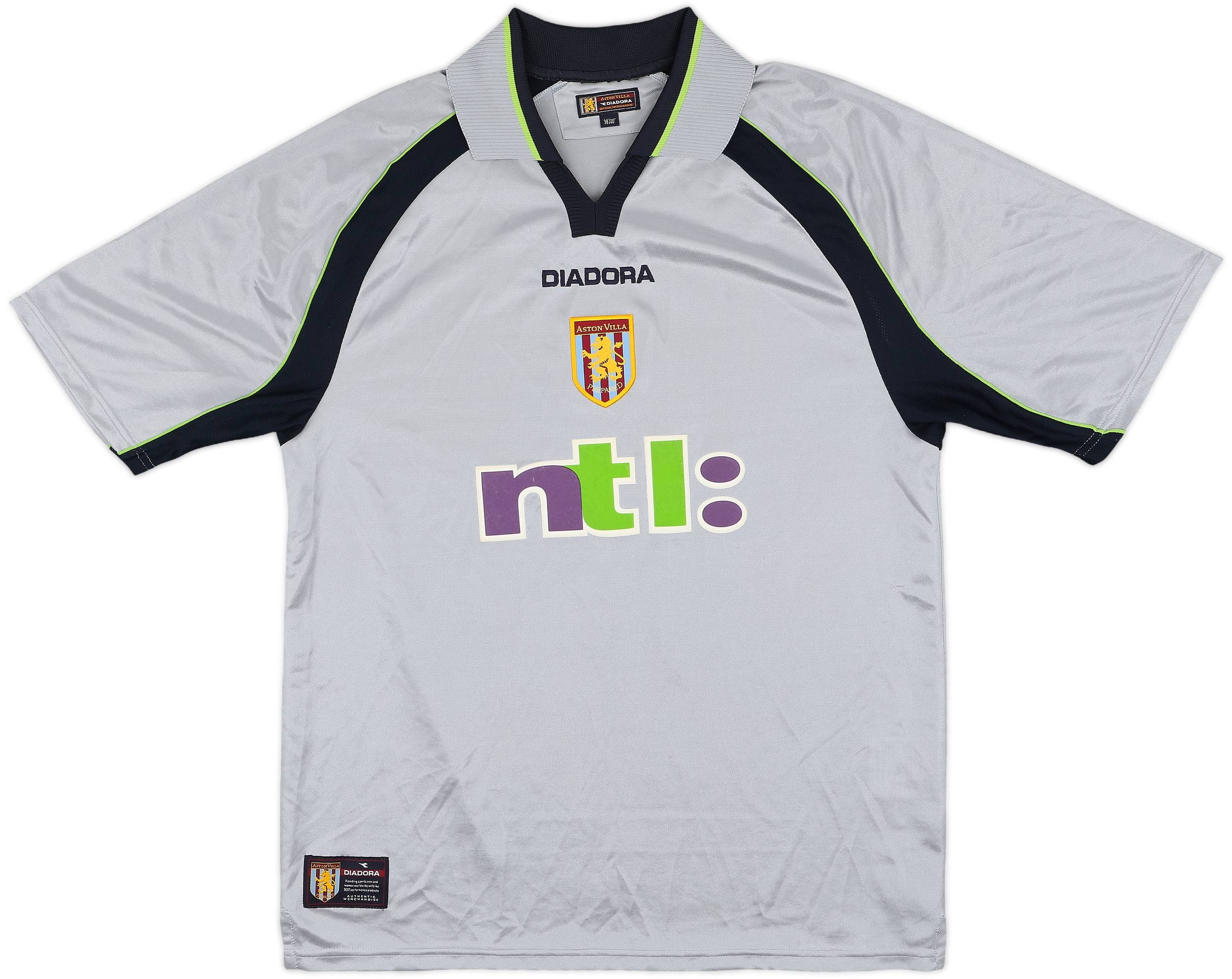 DIADORA 2001-02 Aston Villa ゲームシャツ ASTON VILLA 2000 2001 HOME FOOTBALL SHIRT SOCCER JERSEY