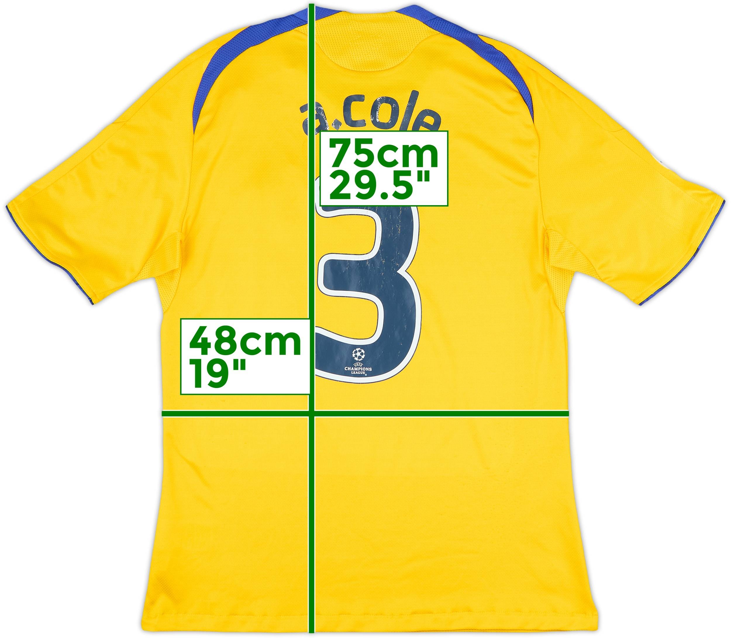 チョ様196 197 198 199 201 58 202 205 211 62 2008-09 Chelsea Third Shirt A.Cole #3 - 6/10 - (M)
