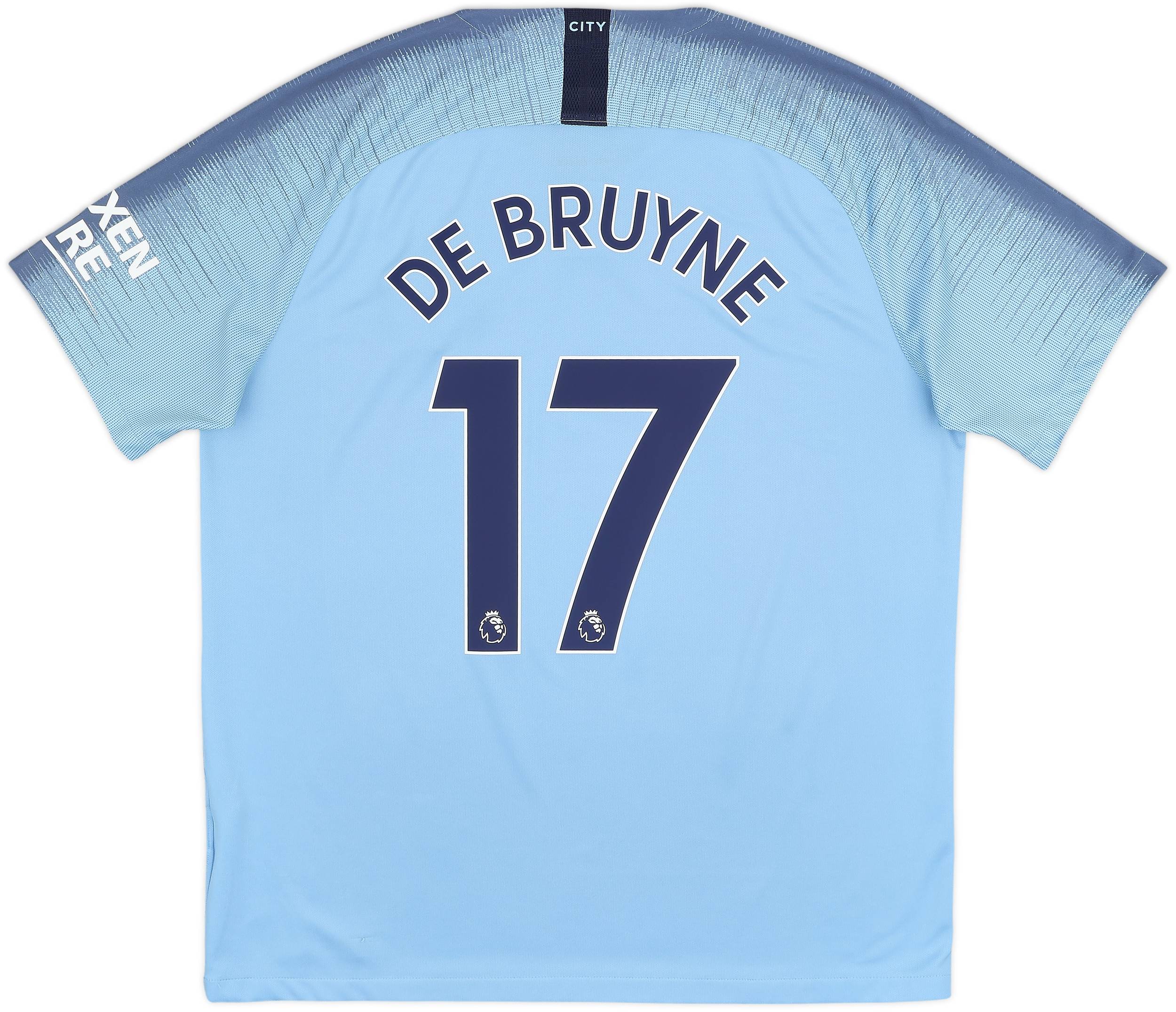 2018-19 Manchester City Home Shirt De Bruyne #17 - 8/10 - (XL)