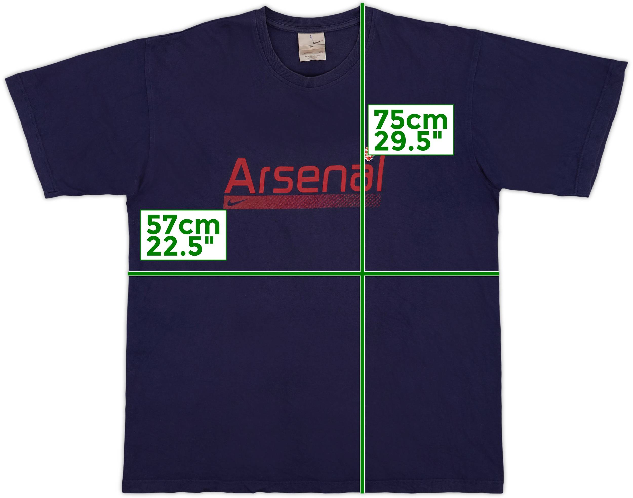 アーセナル 2004-05 tシャツ 2004-05 Arsenal Nike Cotton Tee - 9/10 - (XL)