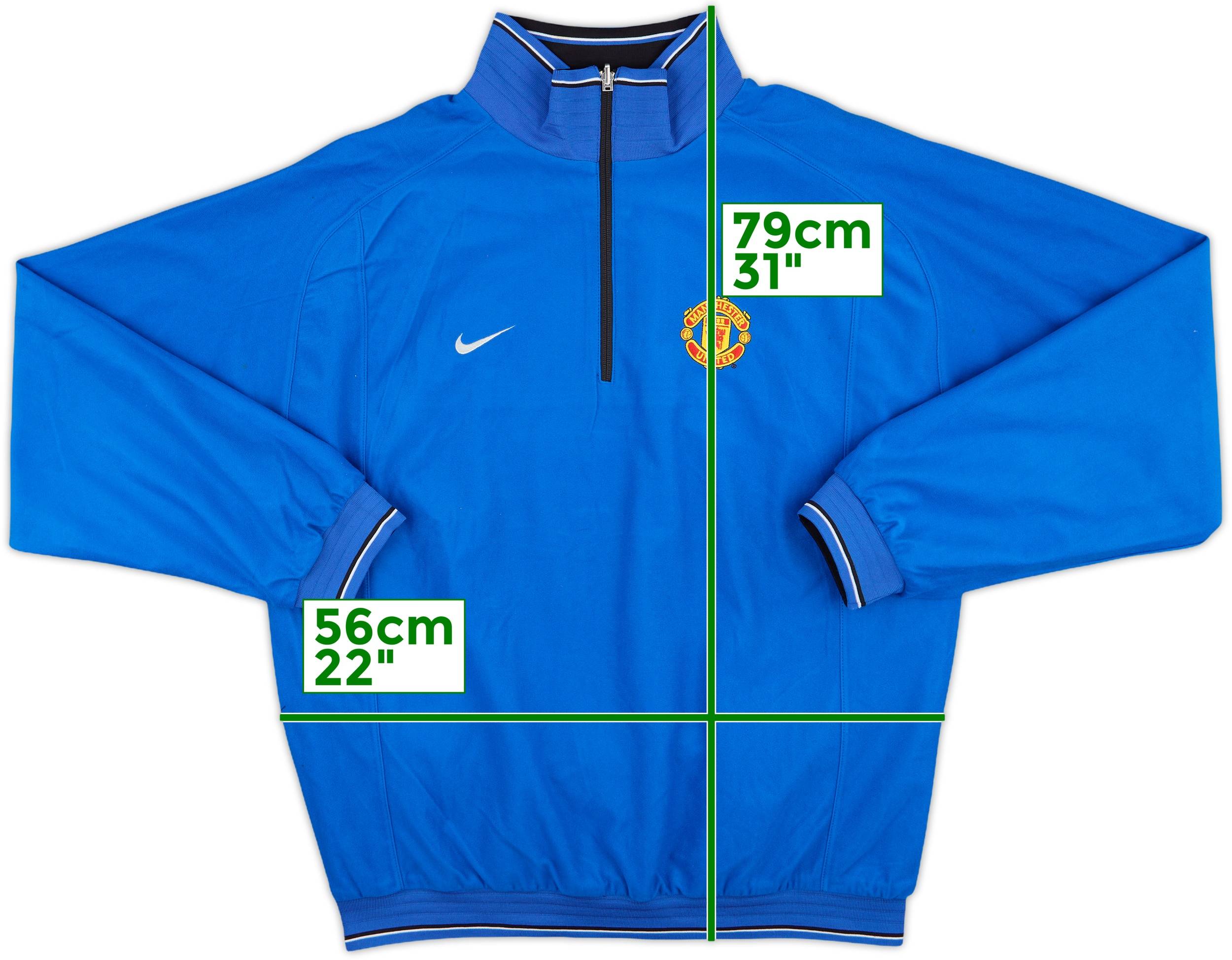2002-03 Manchester United Nike Reversible 1/4 Zip Drill Top