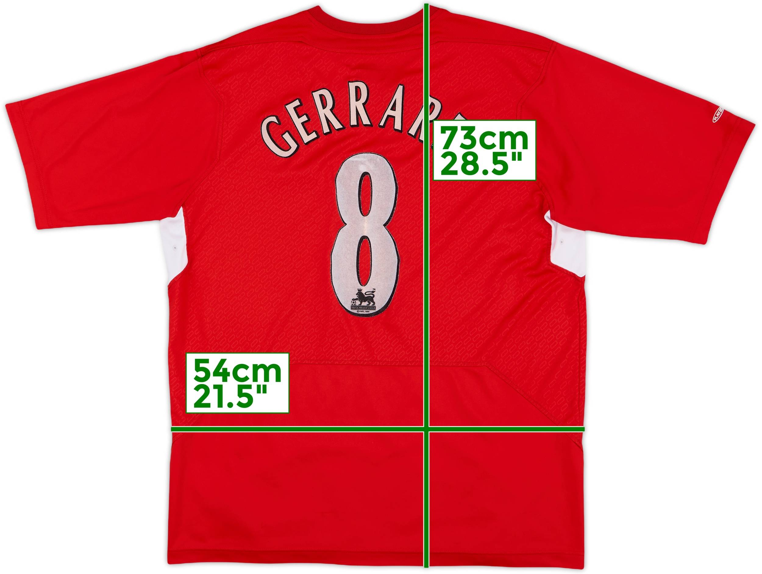 リバプール GERRARD 8番 ユニフォーム 2006-08 Liverpool Home Shirt Gerrard #8 - 4/10 - (L)