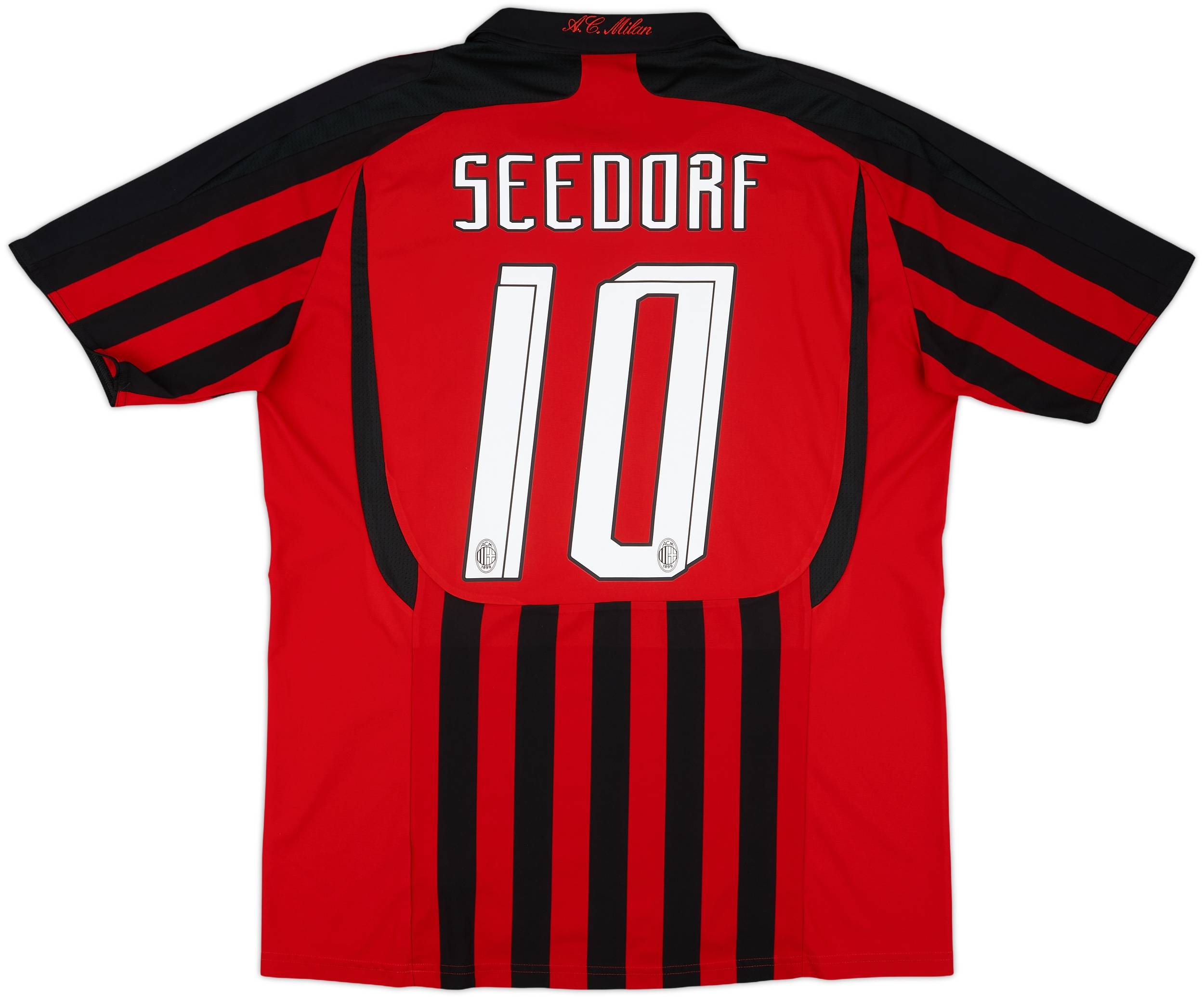 AC Milan 2007 セードルフ ユニフォーム 2007-08 AC Milan Home Shirt Seedorf #10 - 6/10 - (L)