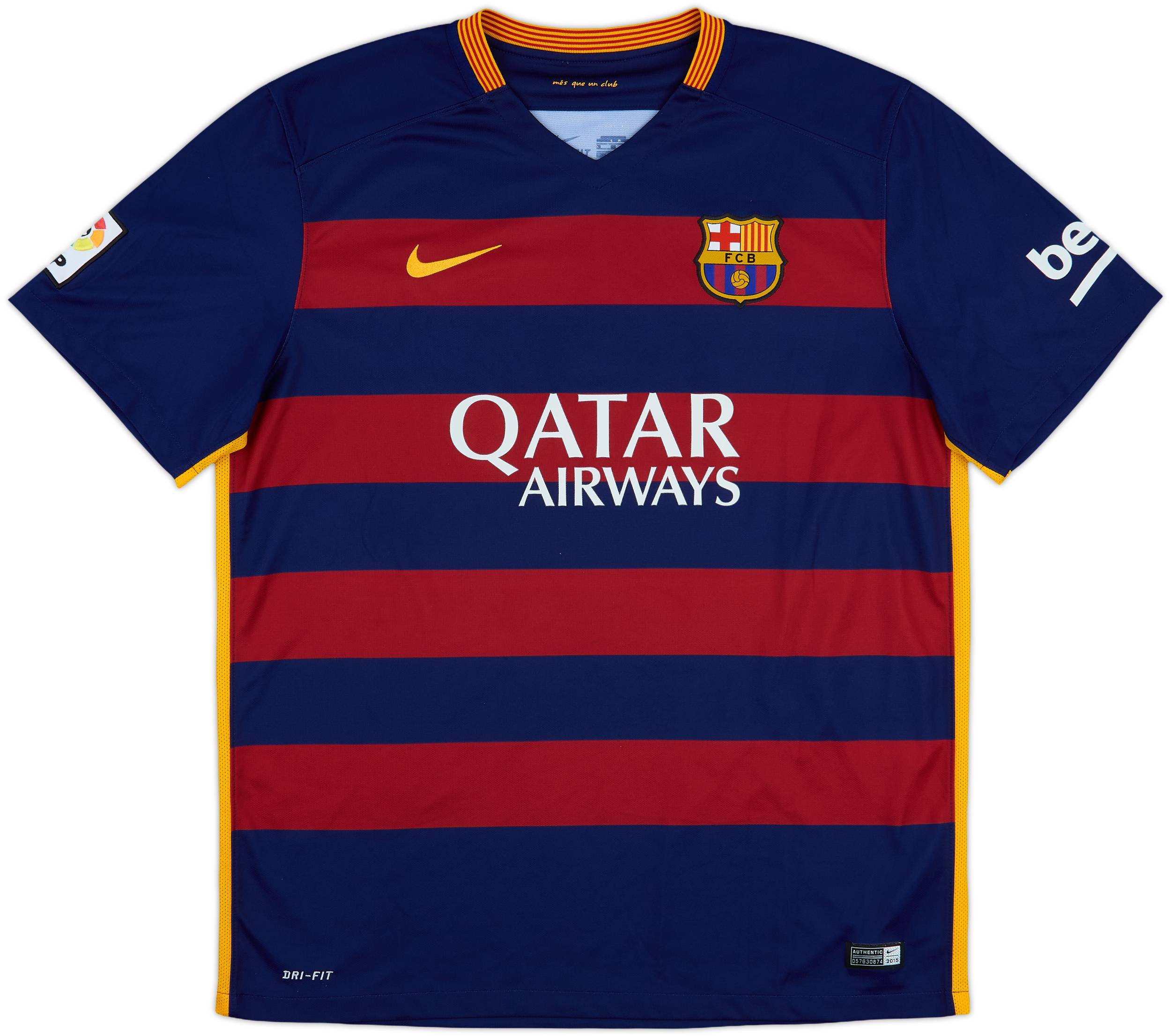 FC Barcelona NEYMAR JR 11番 2015-16 新品未使用 2015-16 Barcelona Home Shirt Neymar Jr #11 - 8/10 - (XL)