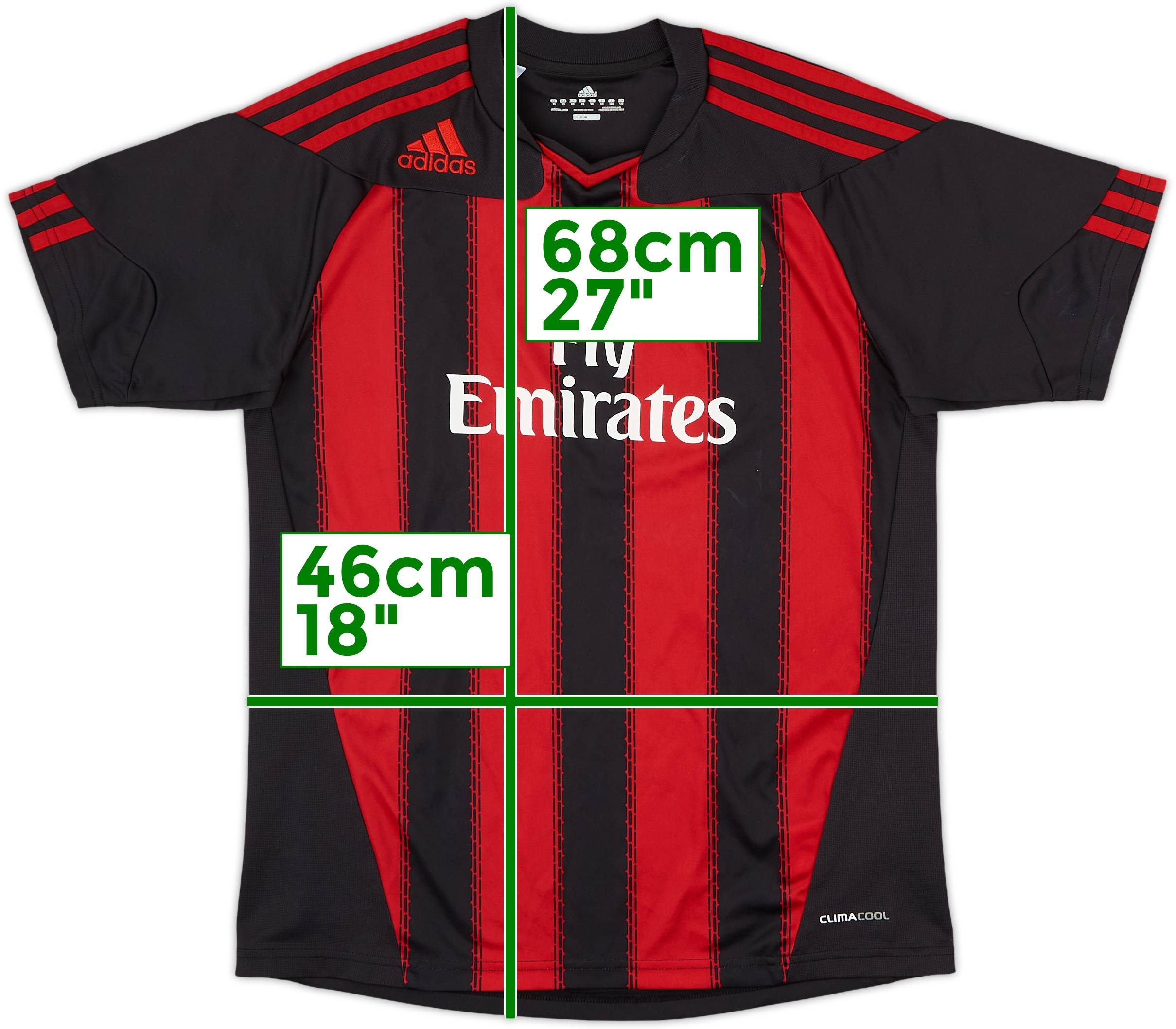 2012-13 AC Milan Junior Camp adidas Training Shirt - 8/10 - (XS)