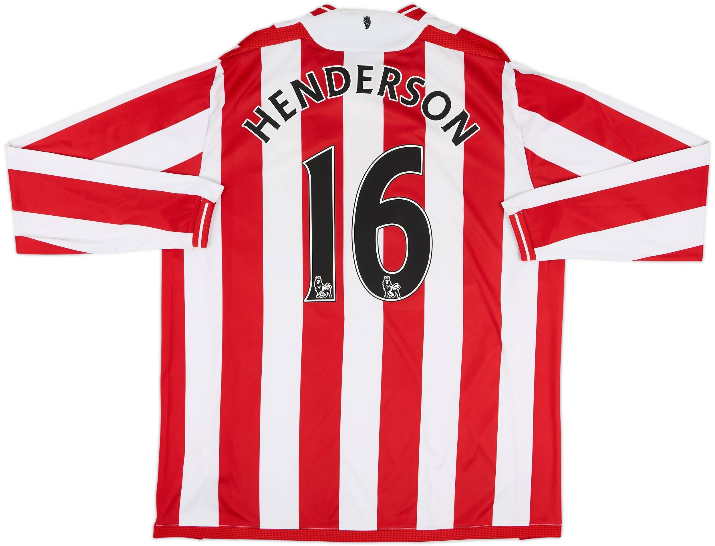 2009-10 Sunderland Home L/S Shirt Henderson #16 - 8/10 - (XL)