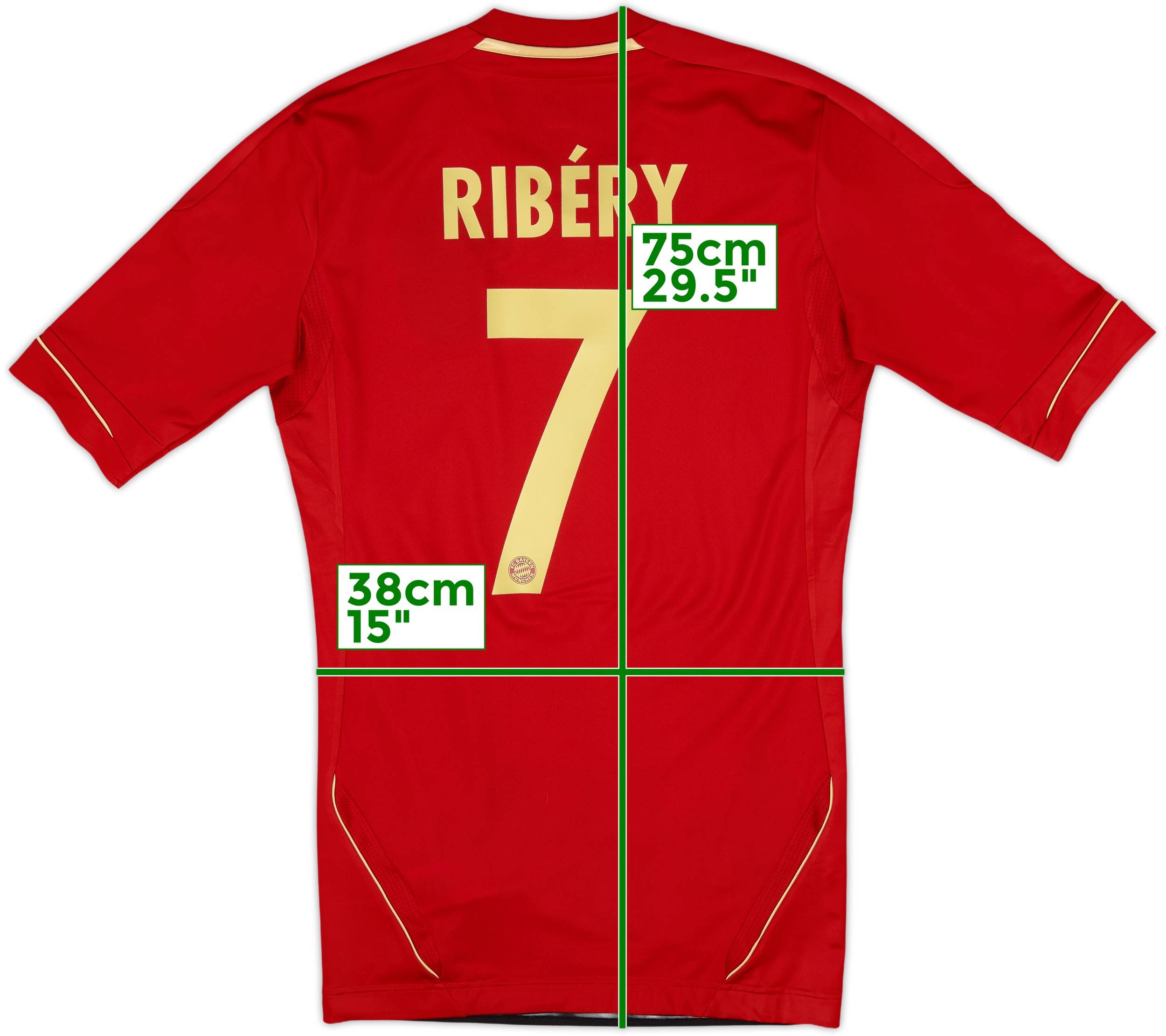 2012-13 Bayern Munich Player Issue TechFit Home Shirt Ribery #7