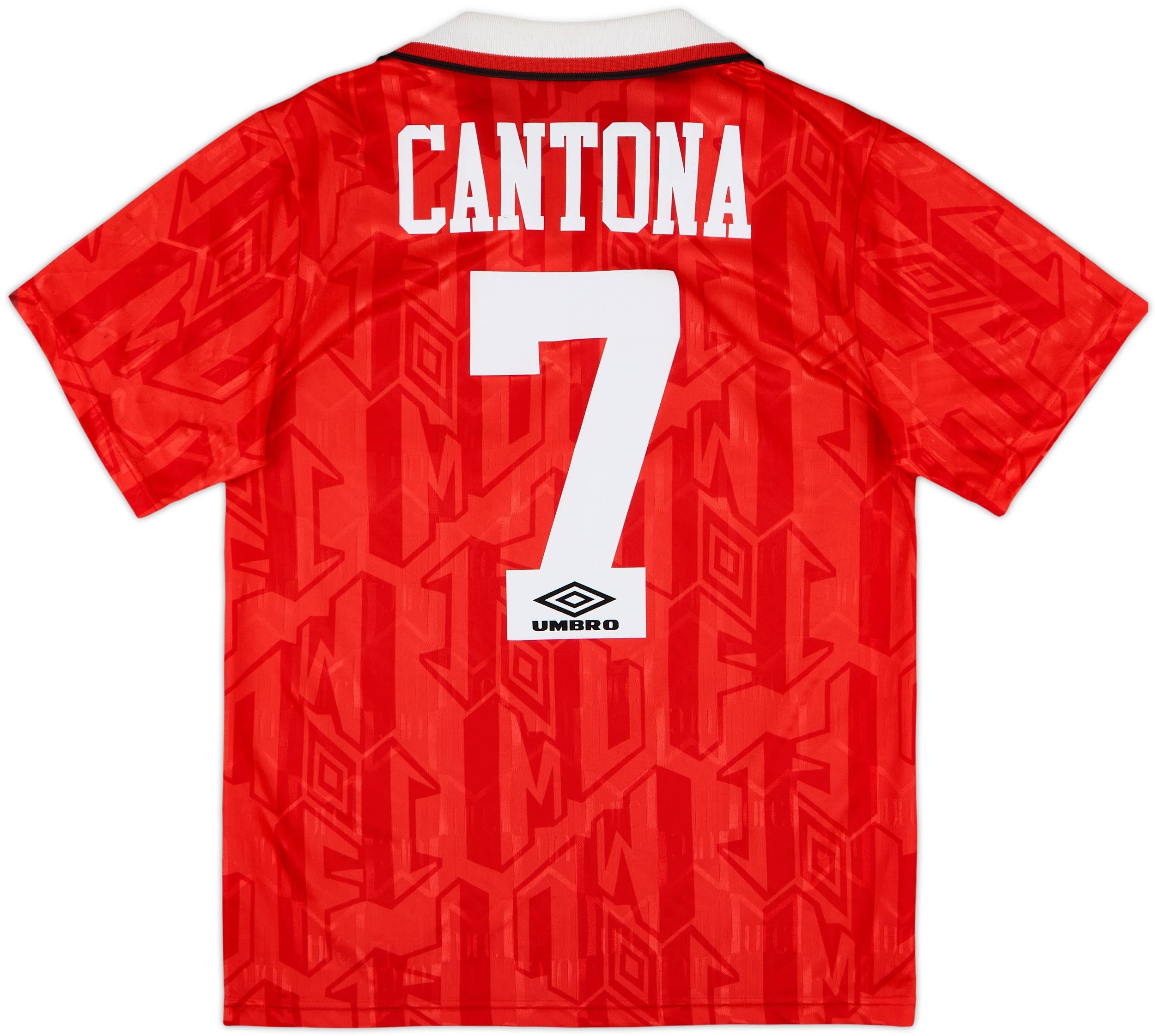 1992-94 Manchester United Home Shirt Cantona #7 - 8/10 - (S)