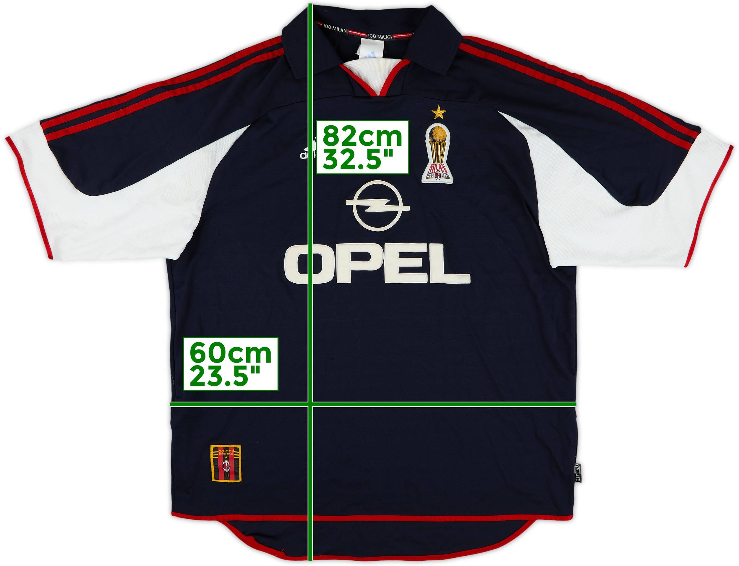 【正規99-00AC Milan 100th アニバーサリー3rd shirt】 1999-00 AC Milan Centenary Third Shirt - 9/10 - (L)