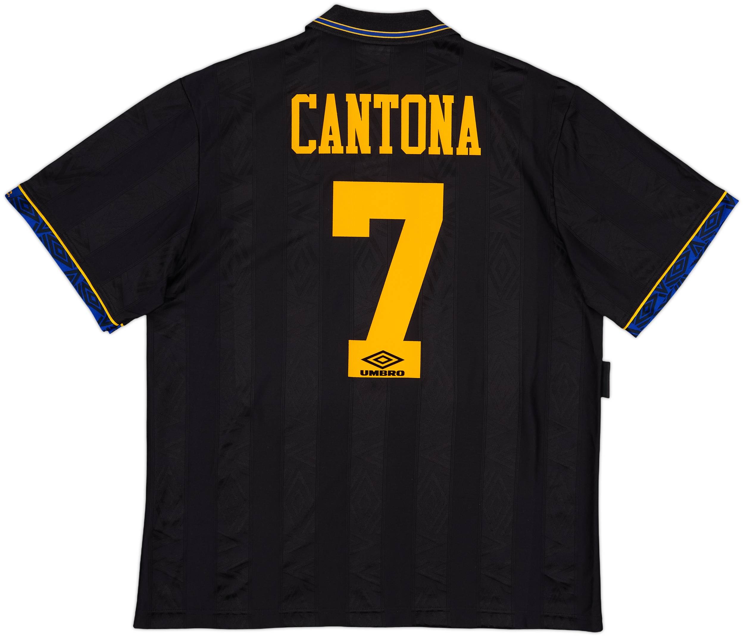 Manchester Unitedカントナ選手No7 ユニフォーム 1993-95 Manchester United Away Shirt Cantona #7 - 6/10 - (XL)