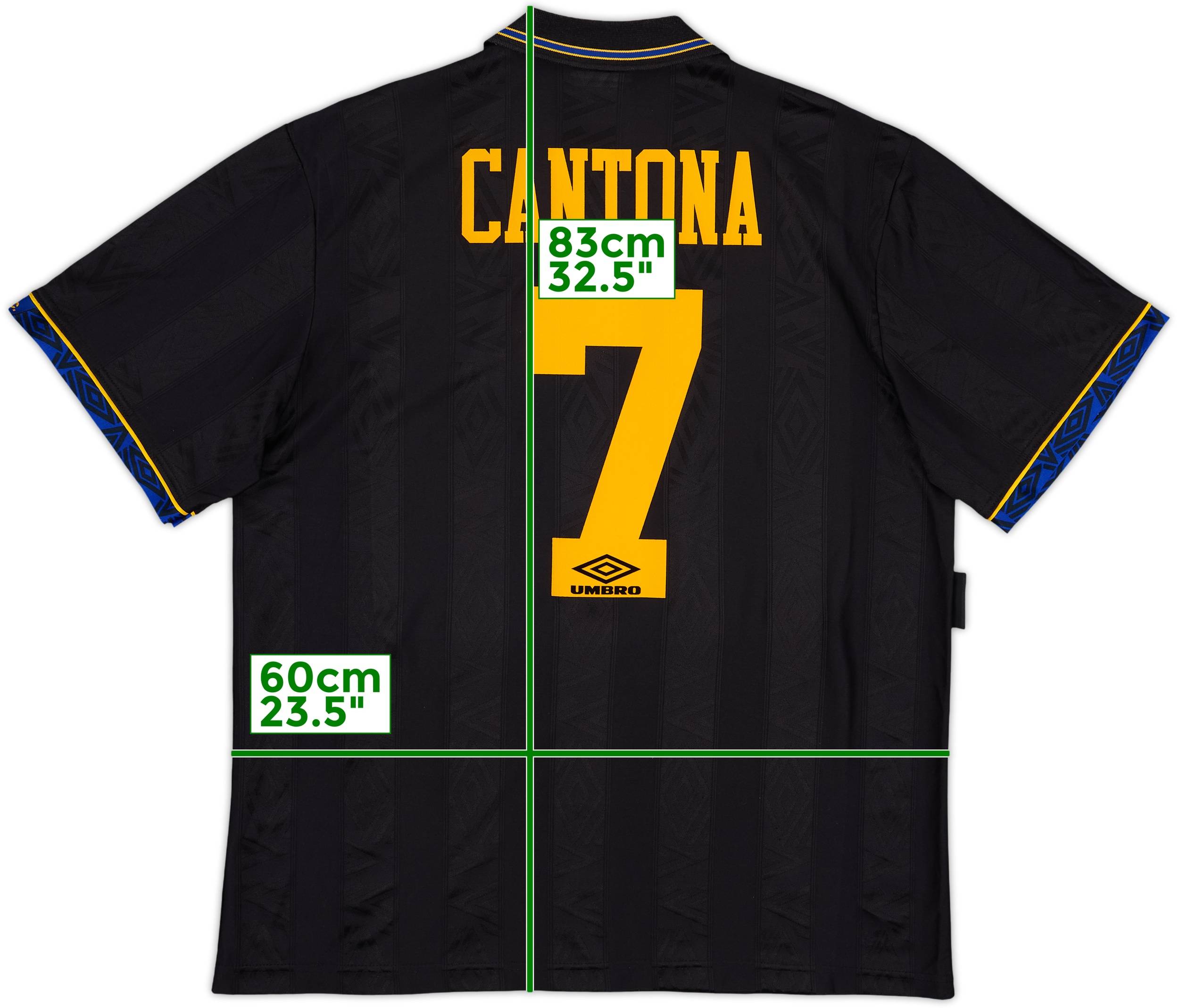 1993-95 Manchester United Away Shirt Cantona #7 - 6/10 - (XL)