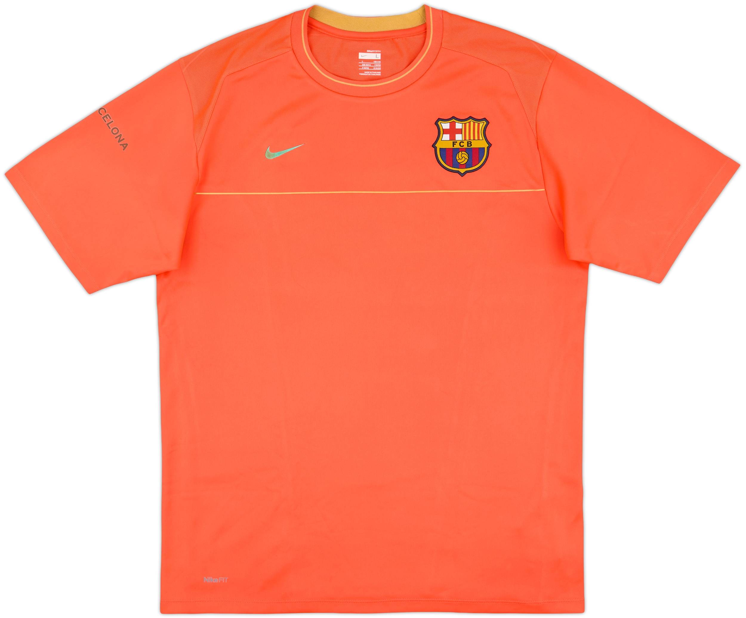 FC Barcelona Nike シャツ オレンジ 2008-09 Barcelona Nike Training Shirt - 10/10 - (L)