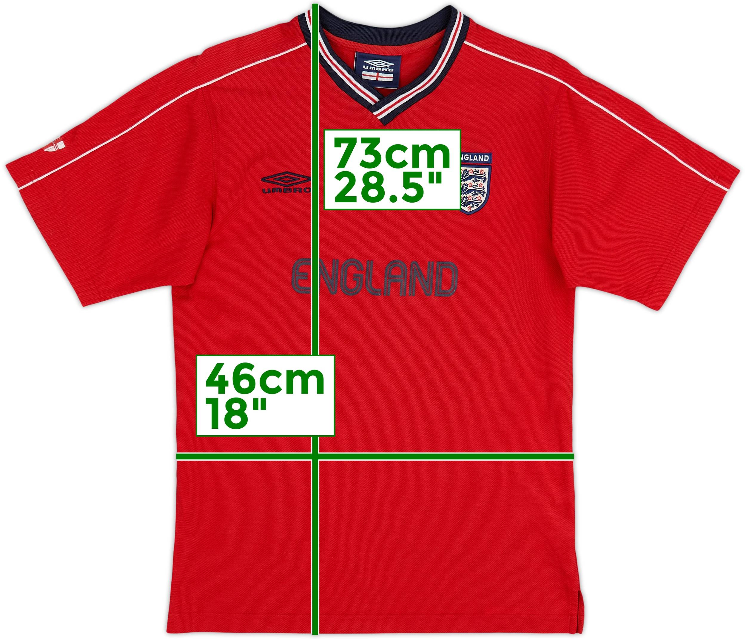 2002-04 England Umbro Training Shirt #10 - 8/10 - (S)
