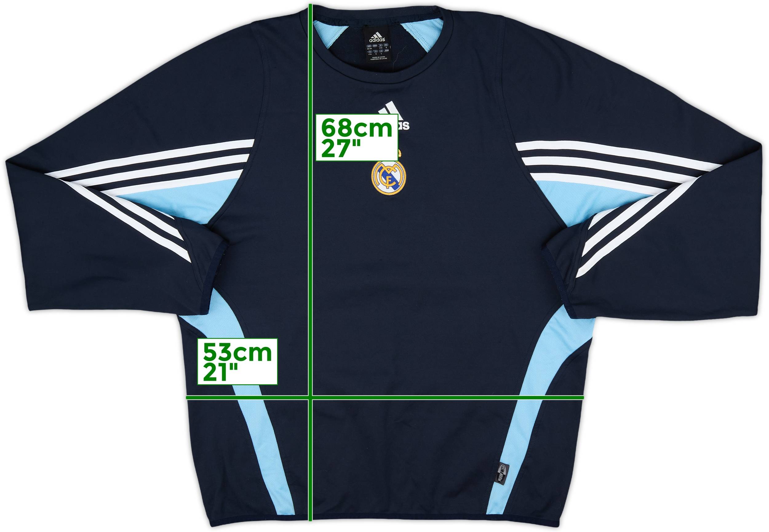 2003-04 Real Madrid adidas Sweat Top - 8/10 - (M)