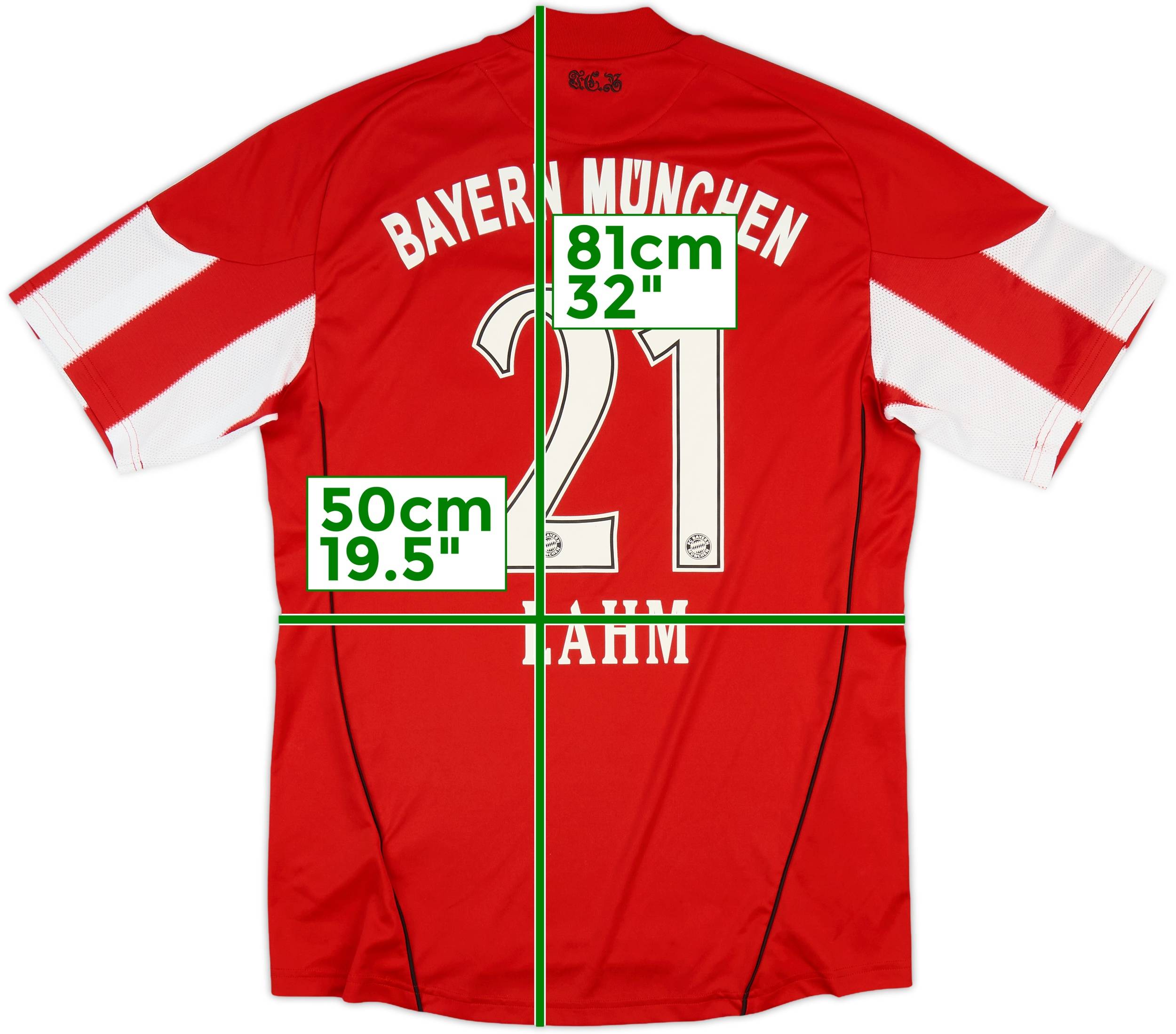 10-11 FC Bayern Munich Game shirt バイエルン 2010-11 Bayern Munich Home Shirt Lahm #21 - 8/10 - (M)