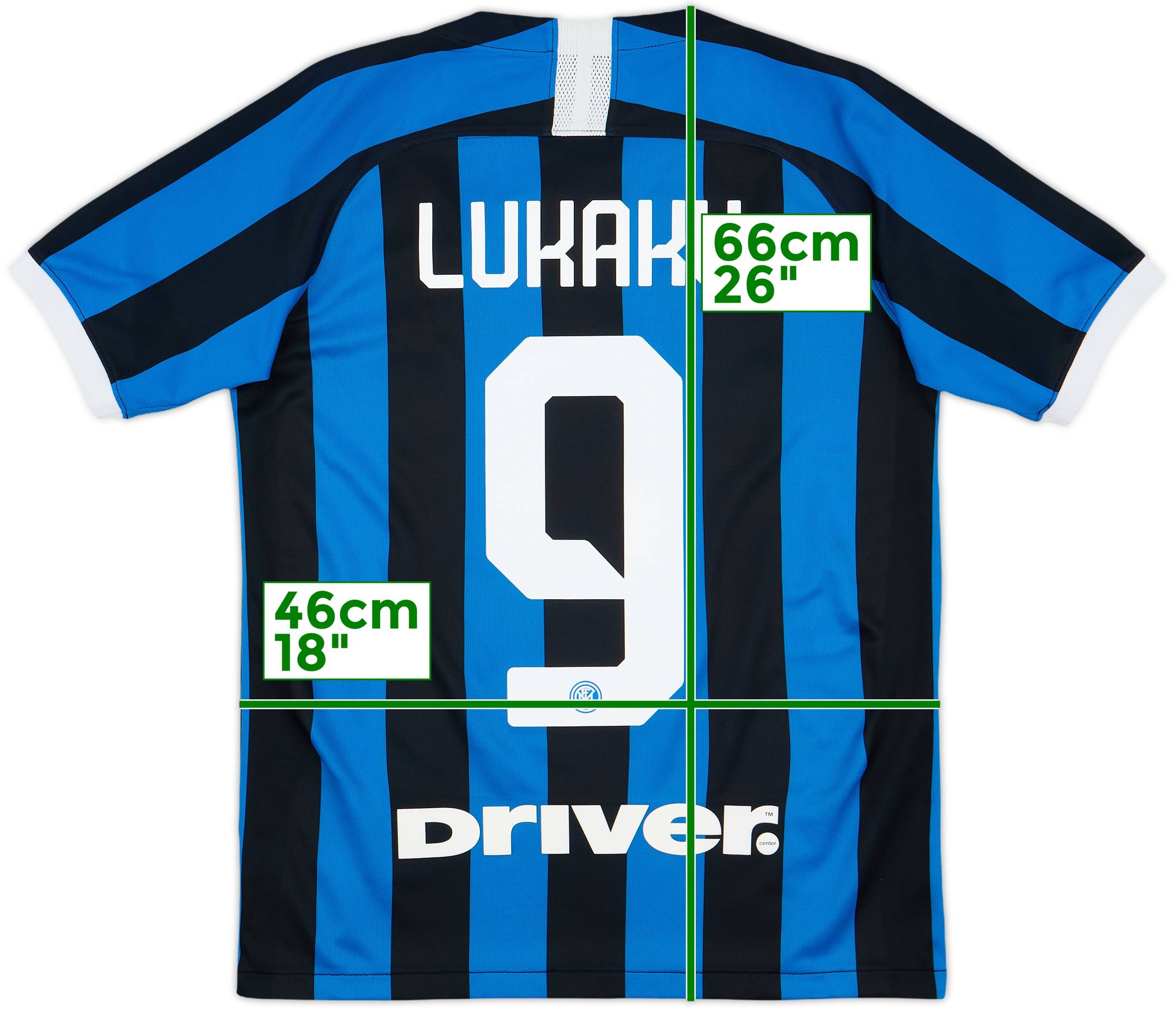 2019-20 Inter Milan Home Shirt Lukaku #9 8/10