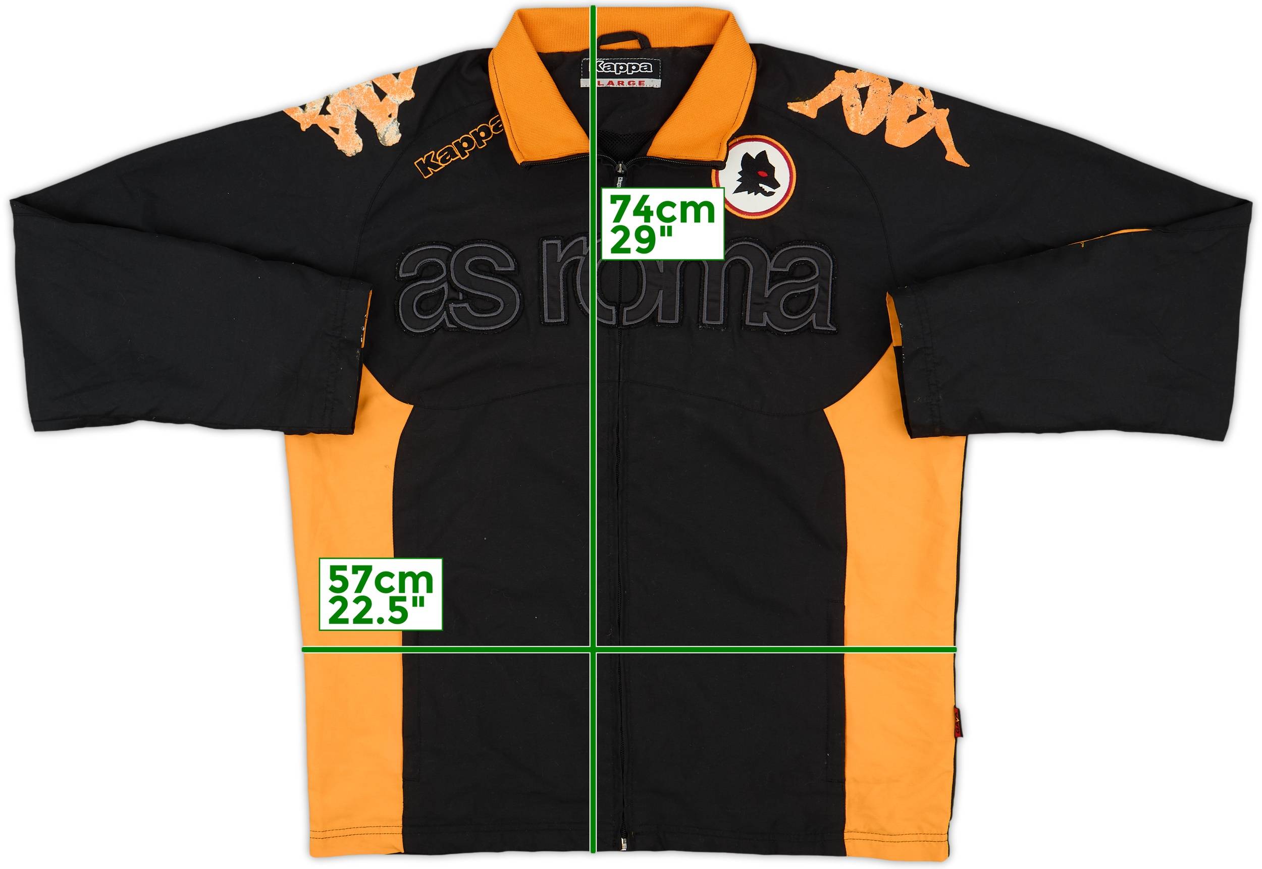 ASroma Kappa ジップジャケット　ASローマ 2010-11 Roma Kappa Track Jacket - 6/10 - (L)