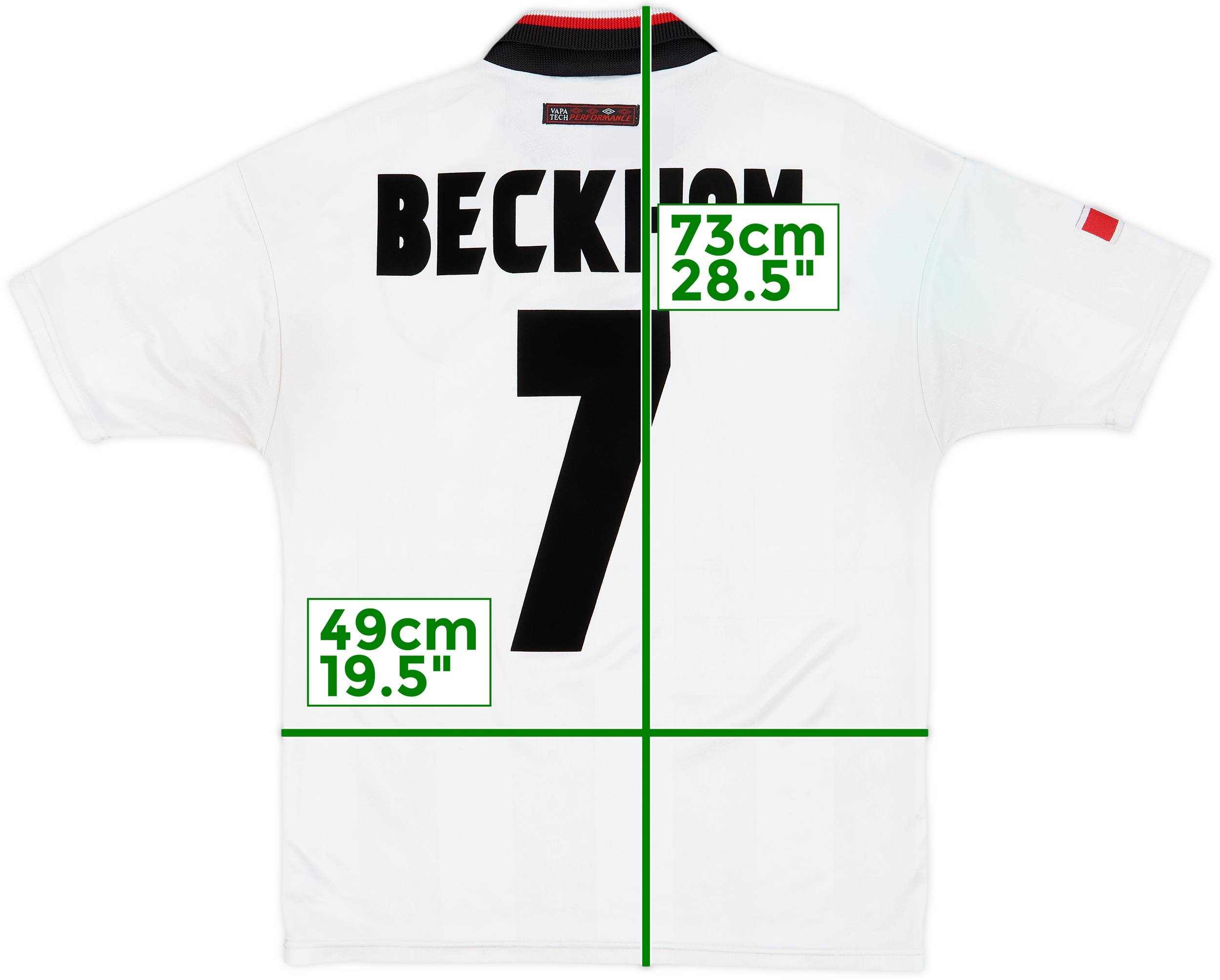 1997-99 Manchester United Away Shirt Beckham #7 - 8/10 - (M)