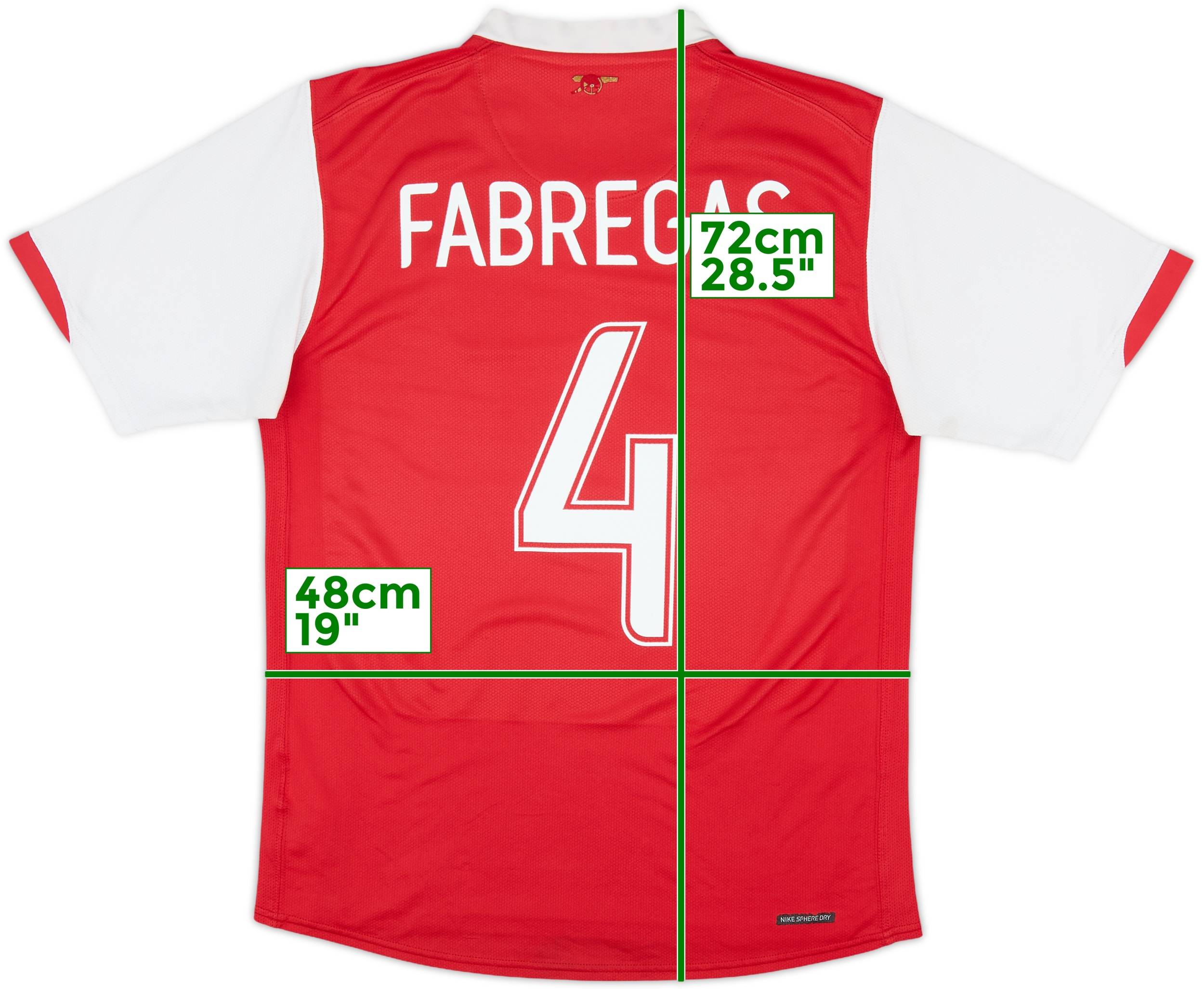 2006-08 Arsenal Home Shirt Fabregas #4 - 5/10 - (XL.Boys)
