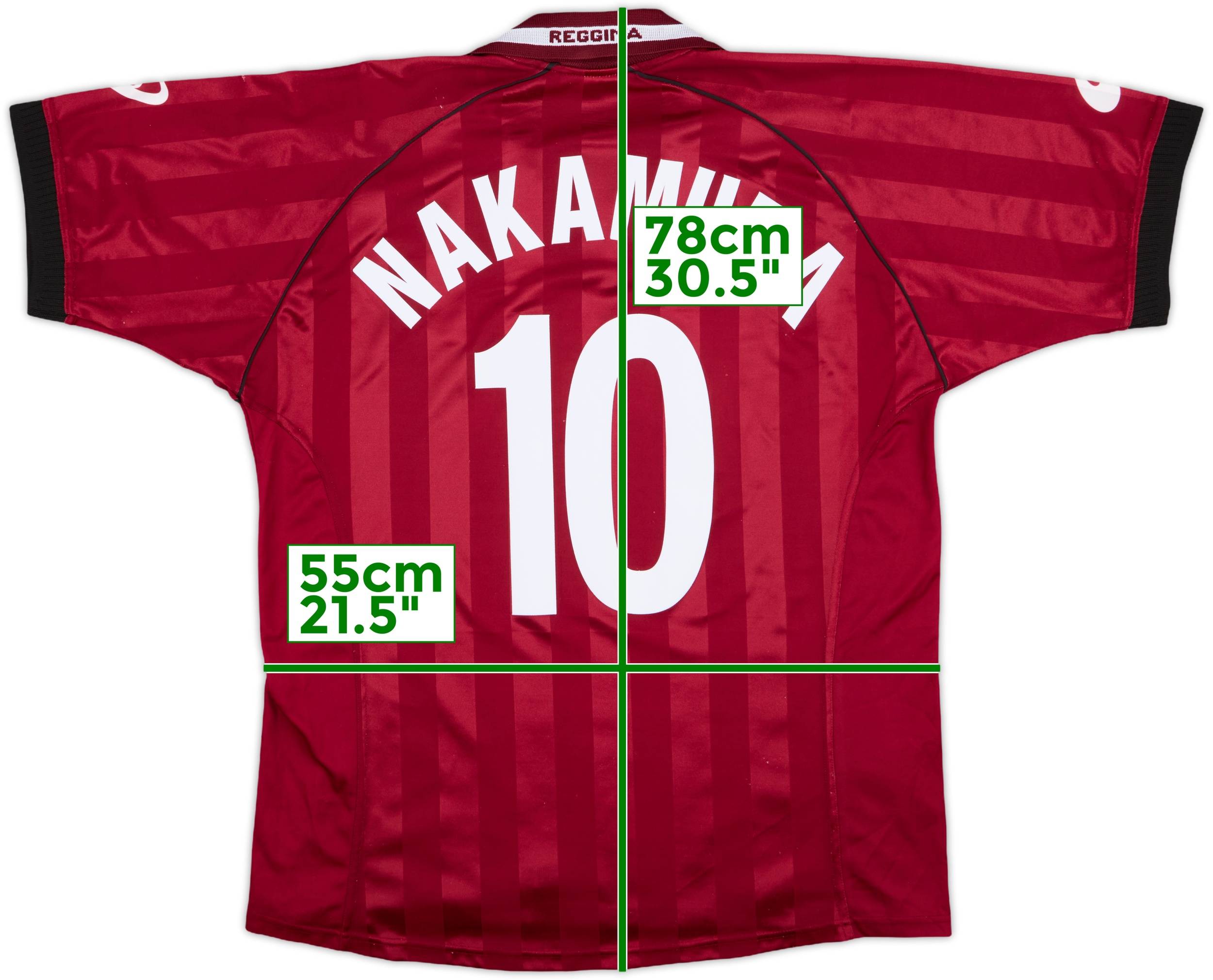 REGGINA NAKAMURA 10 シャツ XL　イタリア製 2002-03 Reggina Home Shirt Nakamura #10 - 7/10 - (L)