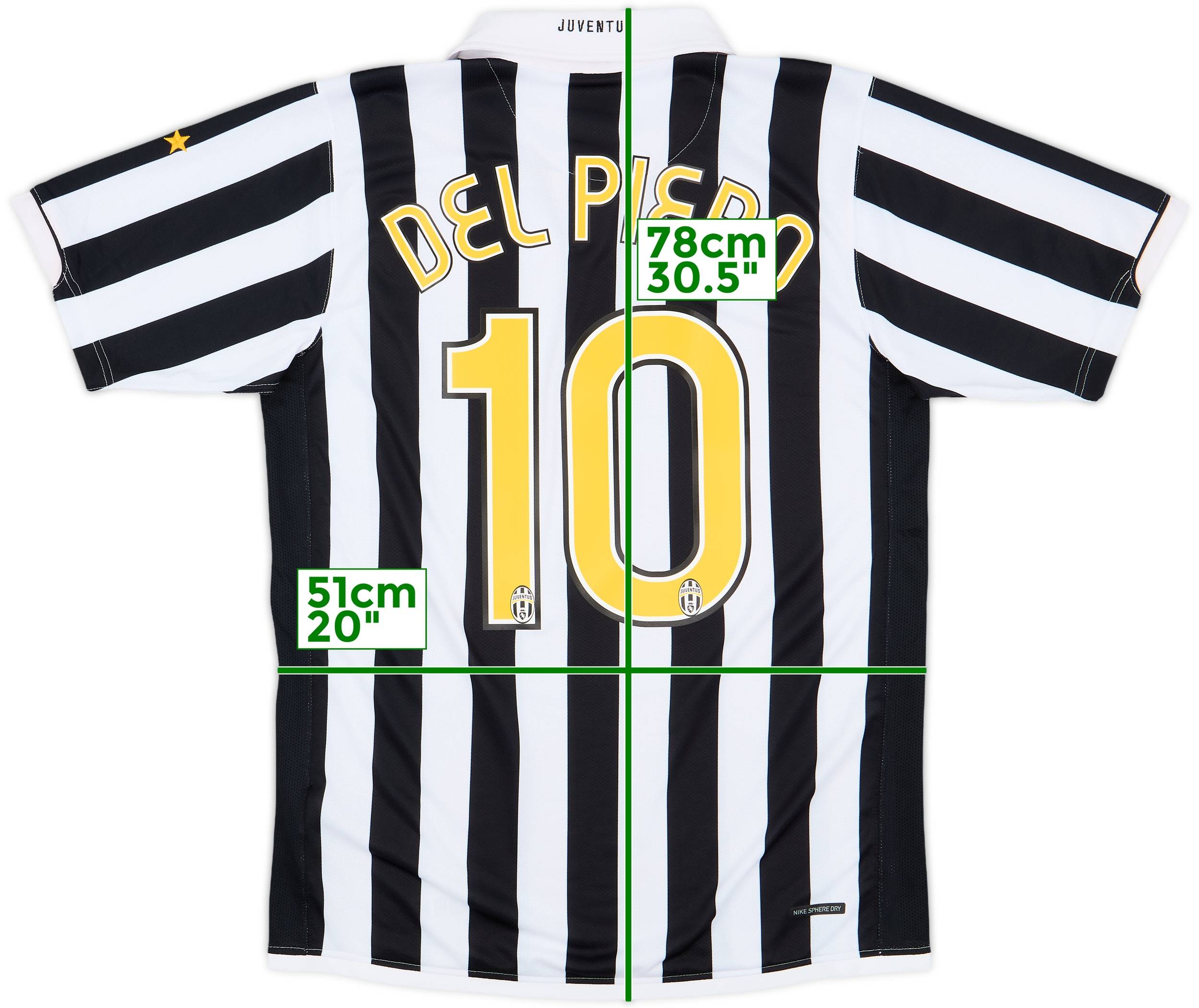 2006-07 Juventus Home Shirt Del Piero #10 - 10/10 - (M)