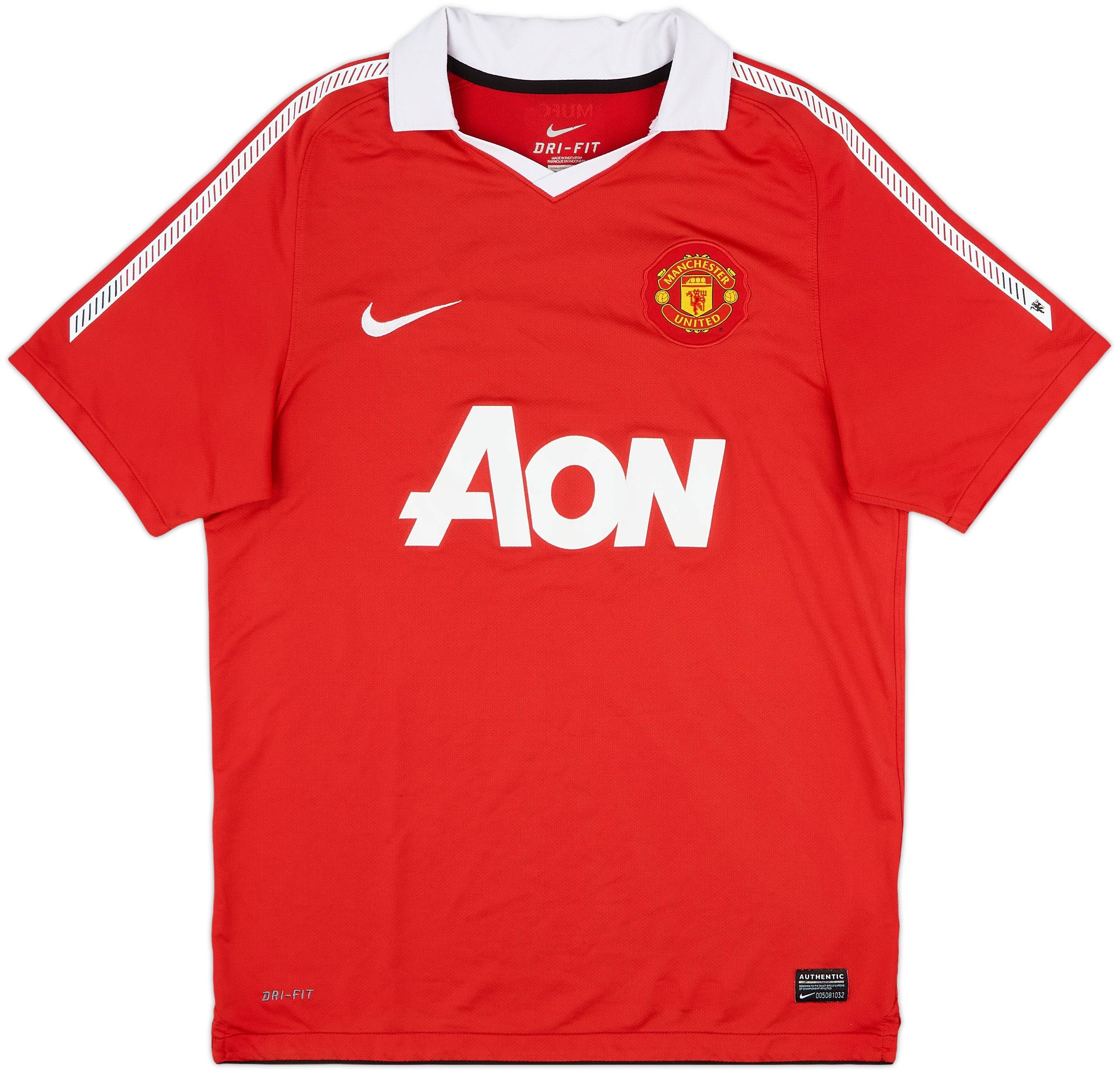 2010-11 Manchester United Home Shirt Scholes #18 - 7/10 - (M)