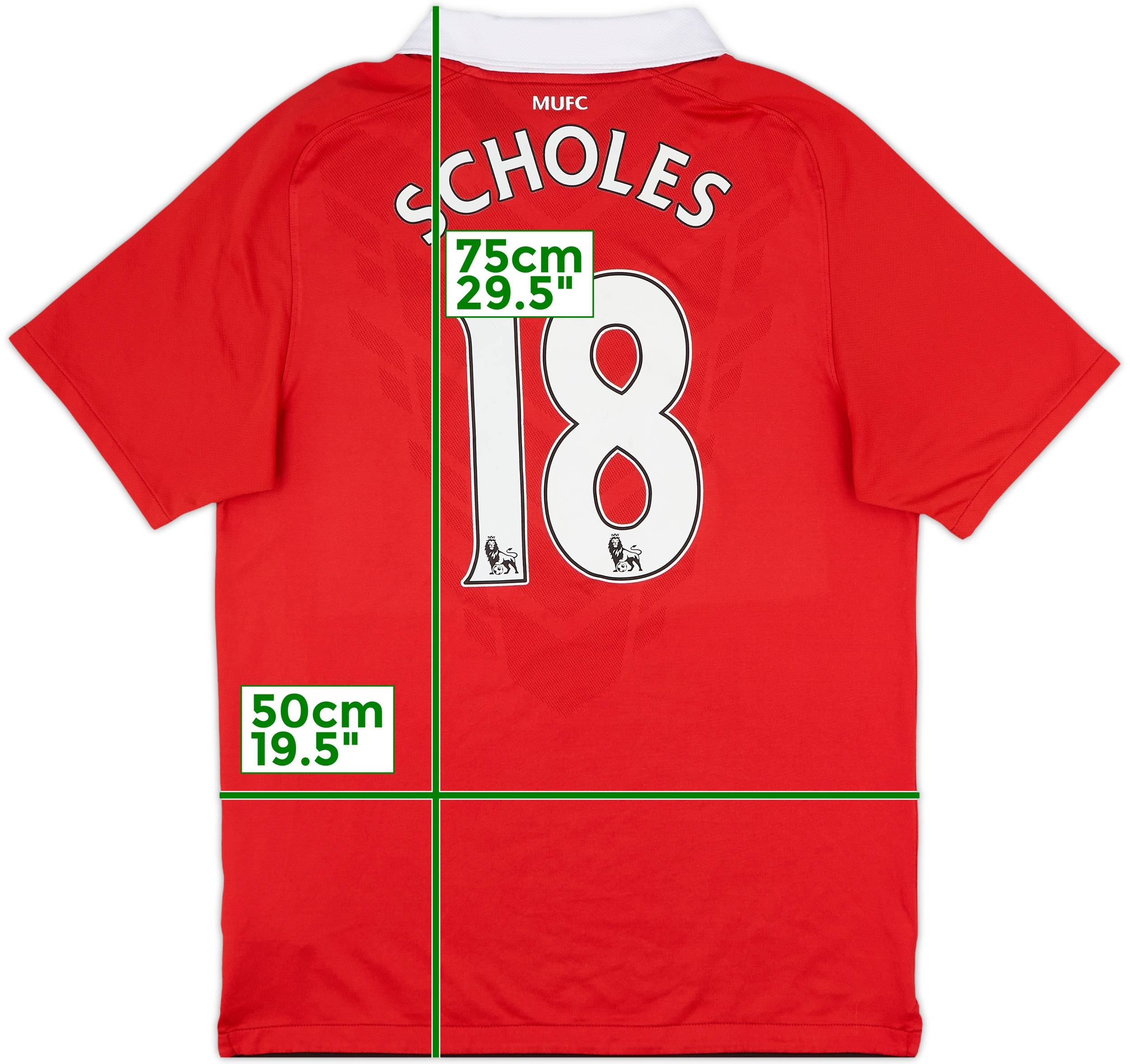 ウェア Nike Manchester United 18 scholes 2010/11 SCHOLES #18 Manchester United Vintage Nike Home