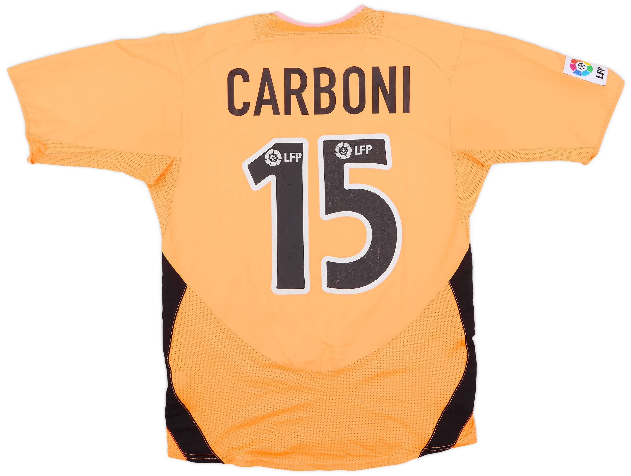 2003-04 Valencia Away Shirt Carboni #15 - 4/10 - (S)