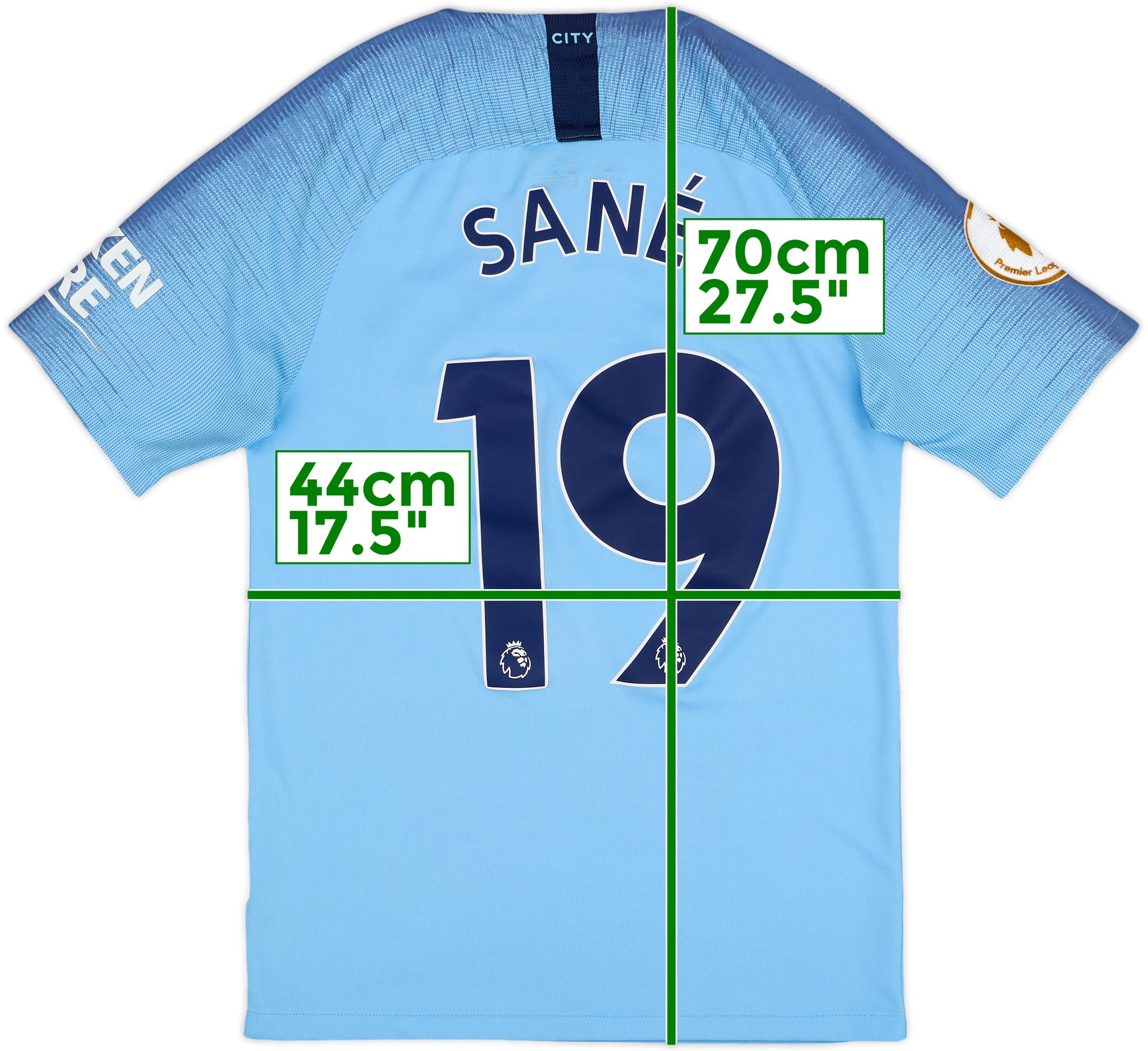 2018-19 Manchester City Home Shirt Sane #19 - 6/10 - (S)