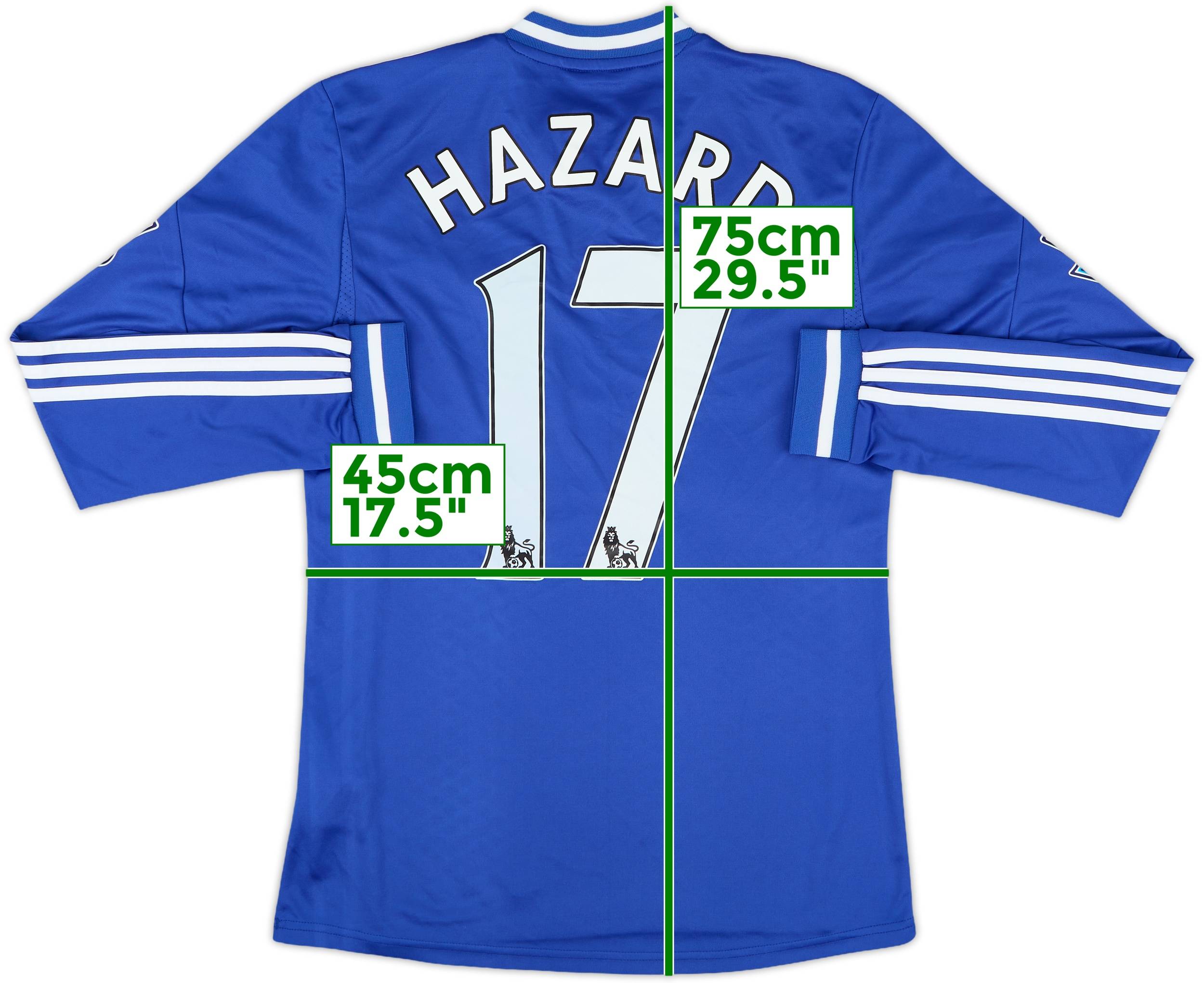 Chelsea FC HAZARD 17 ホームシャツ 2013-14 Chelsea Home L/S Shirt Hazard #17 - 9/10 - (S)