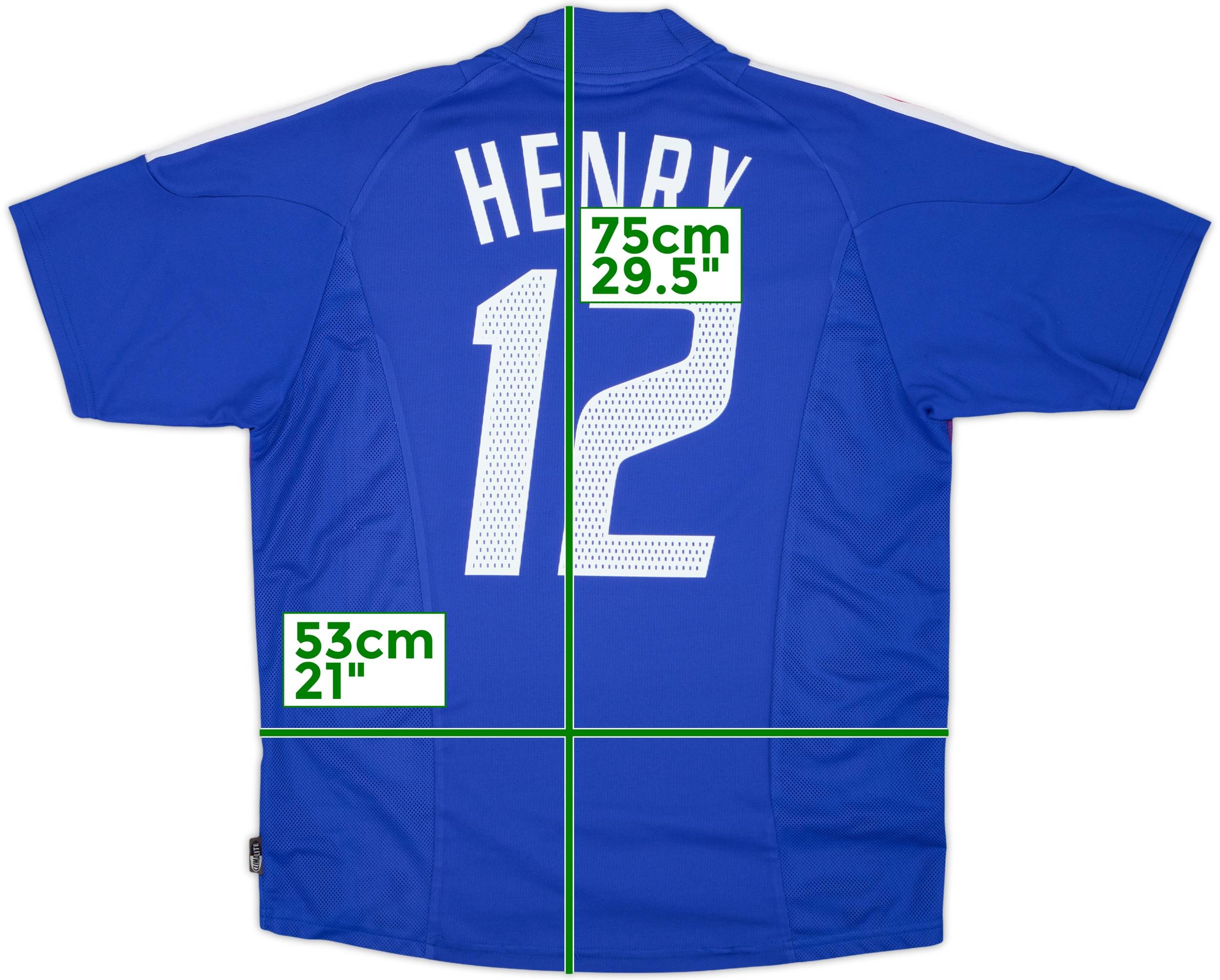 2002-04 France Home Shirt Henry #12 - 8/10 - (L)