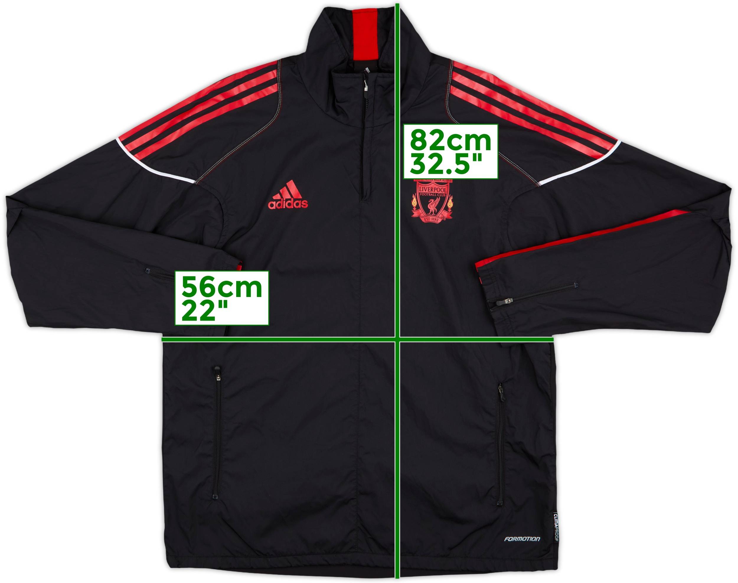 2010-11 Liverpool adidas Formotion 1/4 Zip Track Jacket - 8