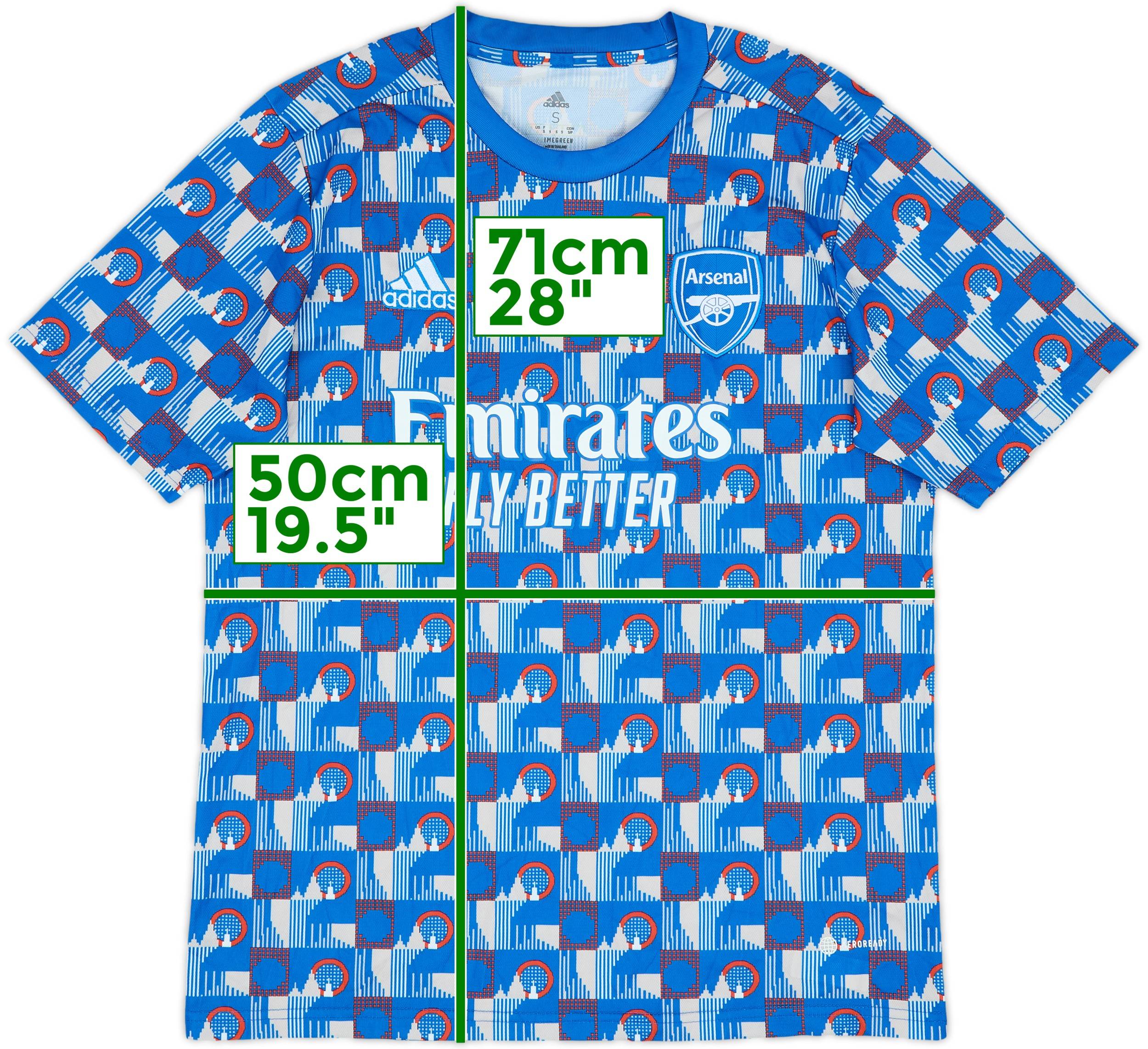 2021-22 Arsenal adidas x TFL Pre-Match Shirt - 6/10 - (S)