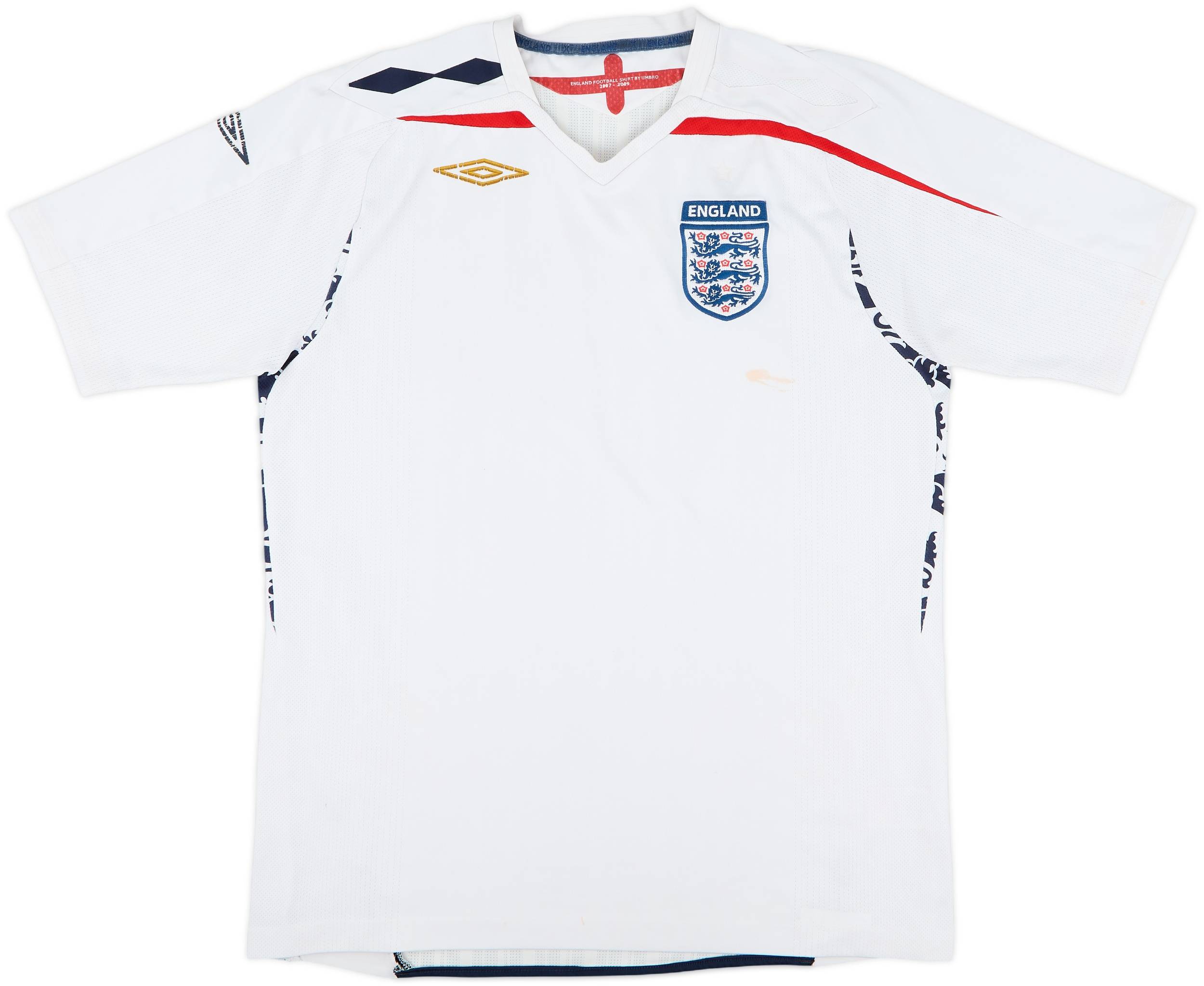 Umbro イングランド代表 サッカーシャツ 2007-2009 2007-09 England Home Shirt - 4/10 - (L)