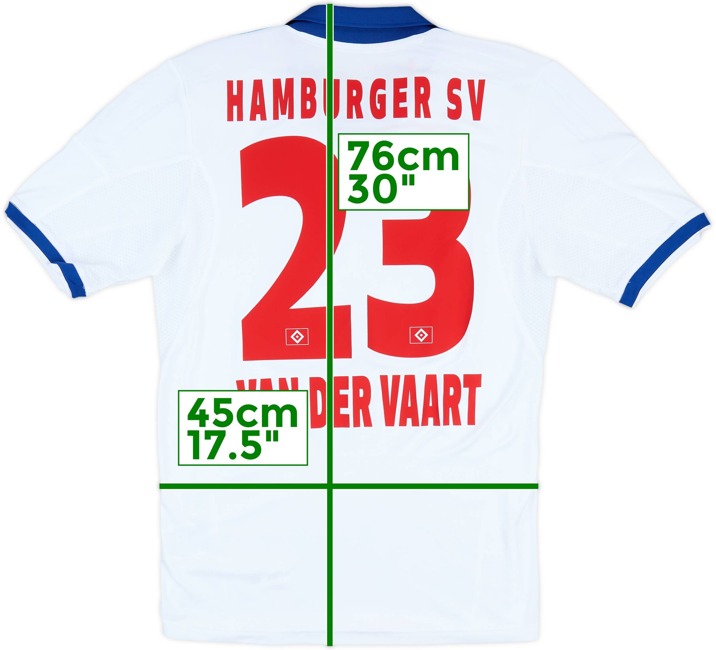 VAN DER VAART 背番号23 シャツ オレンジ ネイビー VAN DER VAART 背