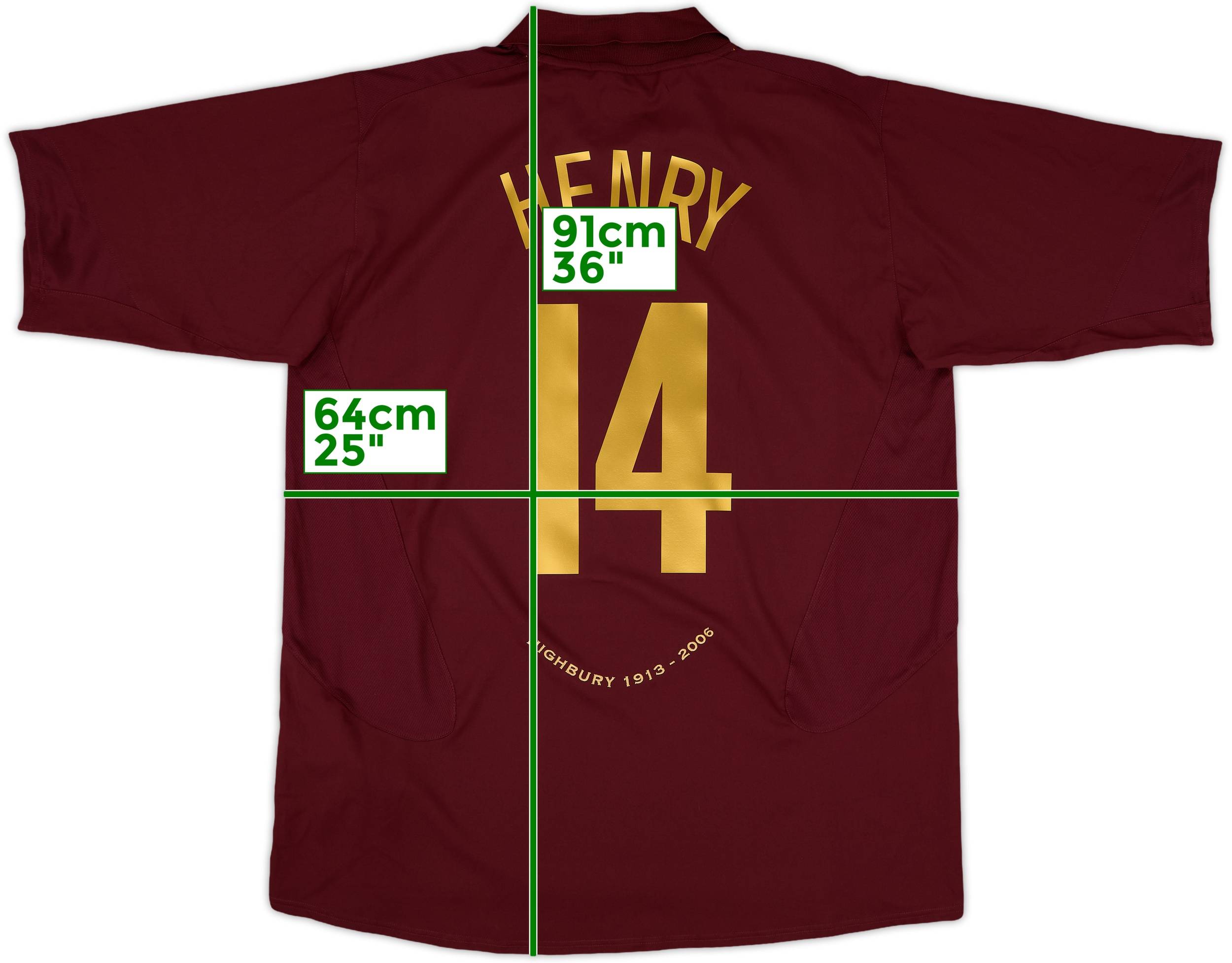 2005-06 Arsenal Home Shirt Henry #14 (XXL)