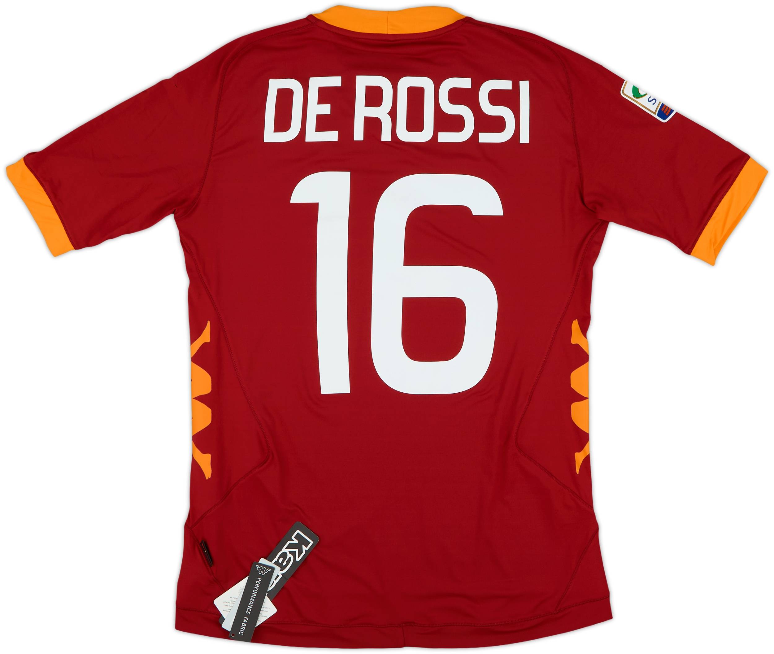 2011-12 Roma Home Shirt De Rossi #16 (M)