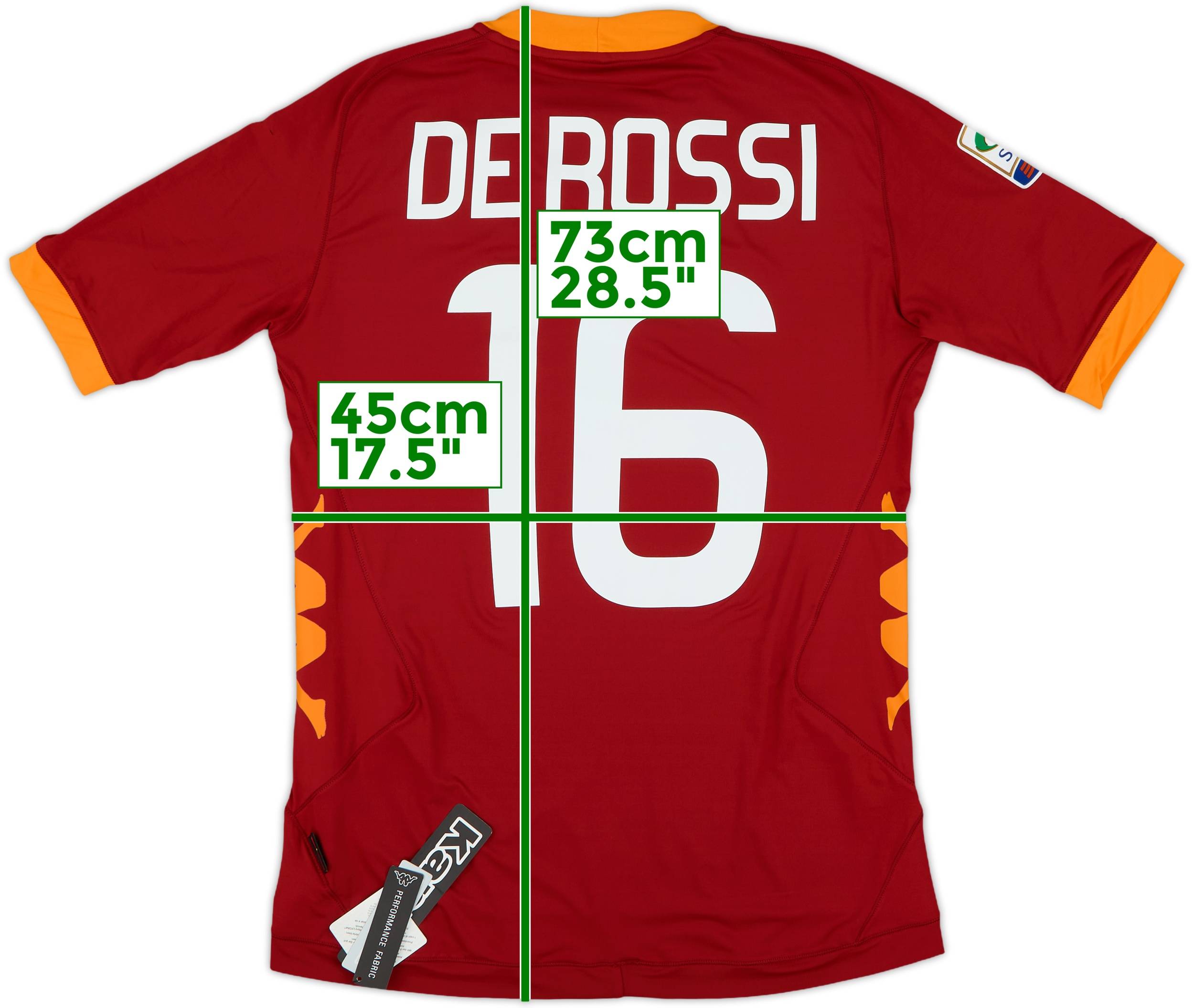 ASローマ DE ROSSI 16番 シャツ Kappa 2007-08 Roma Kappa Home Shirt De Rossi #16 *As New* XXL