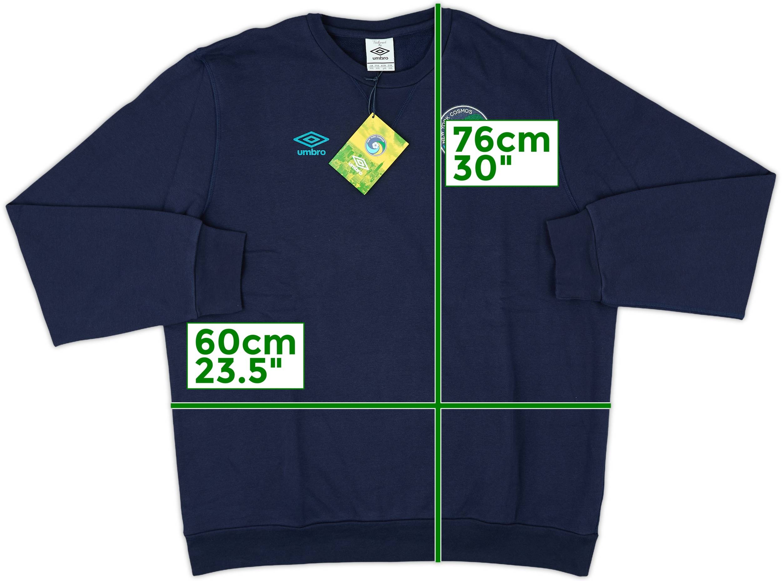 Umbro NEW YORK COSMOS ユニタイプシャツ　XXL新品未使用 2011-12 New York Cosmos Umbro Sweat Top (XXL)