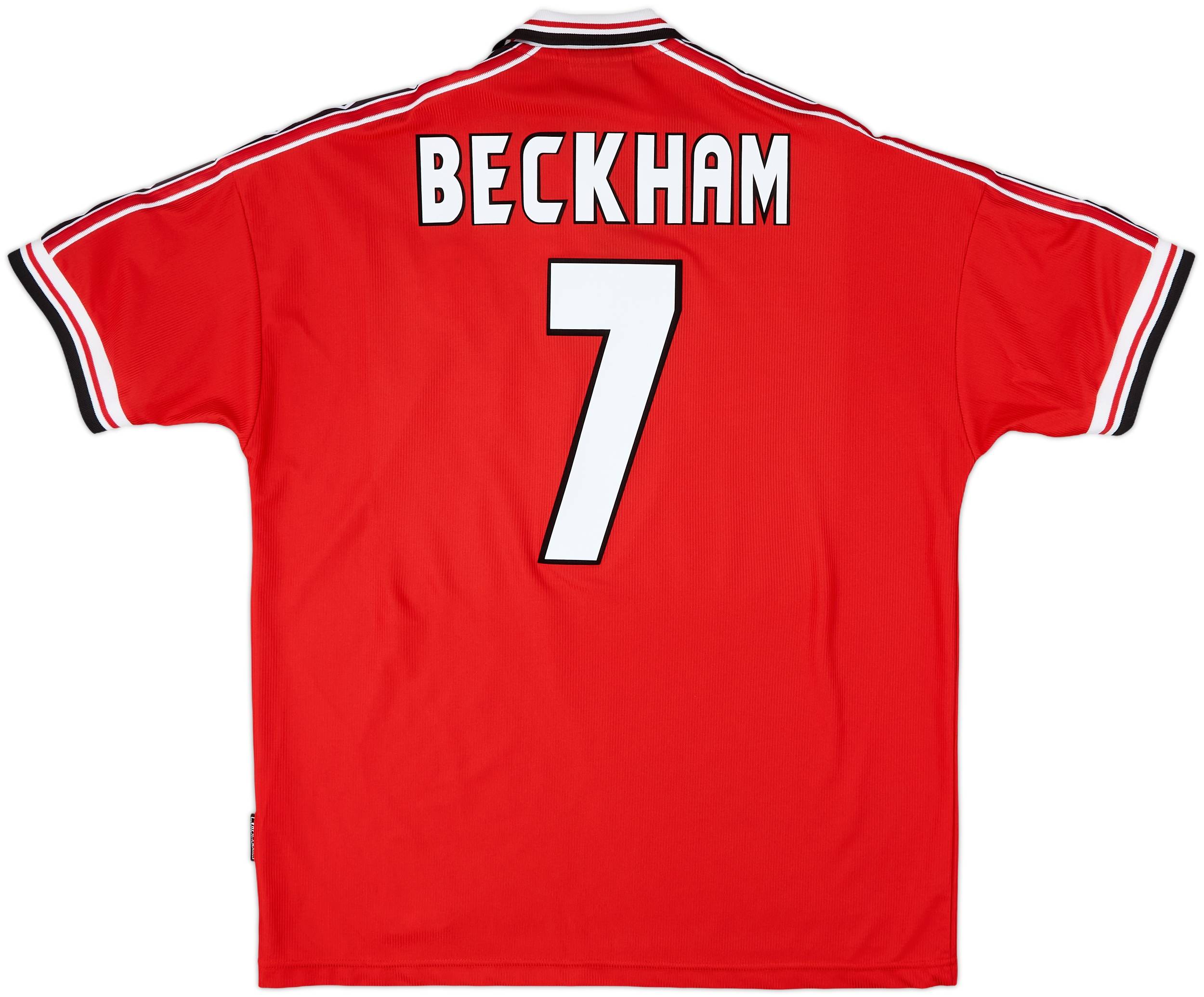 1998-00 Manchester United Home Shirt Beckham #7 - 8/10 - (XL)