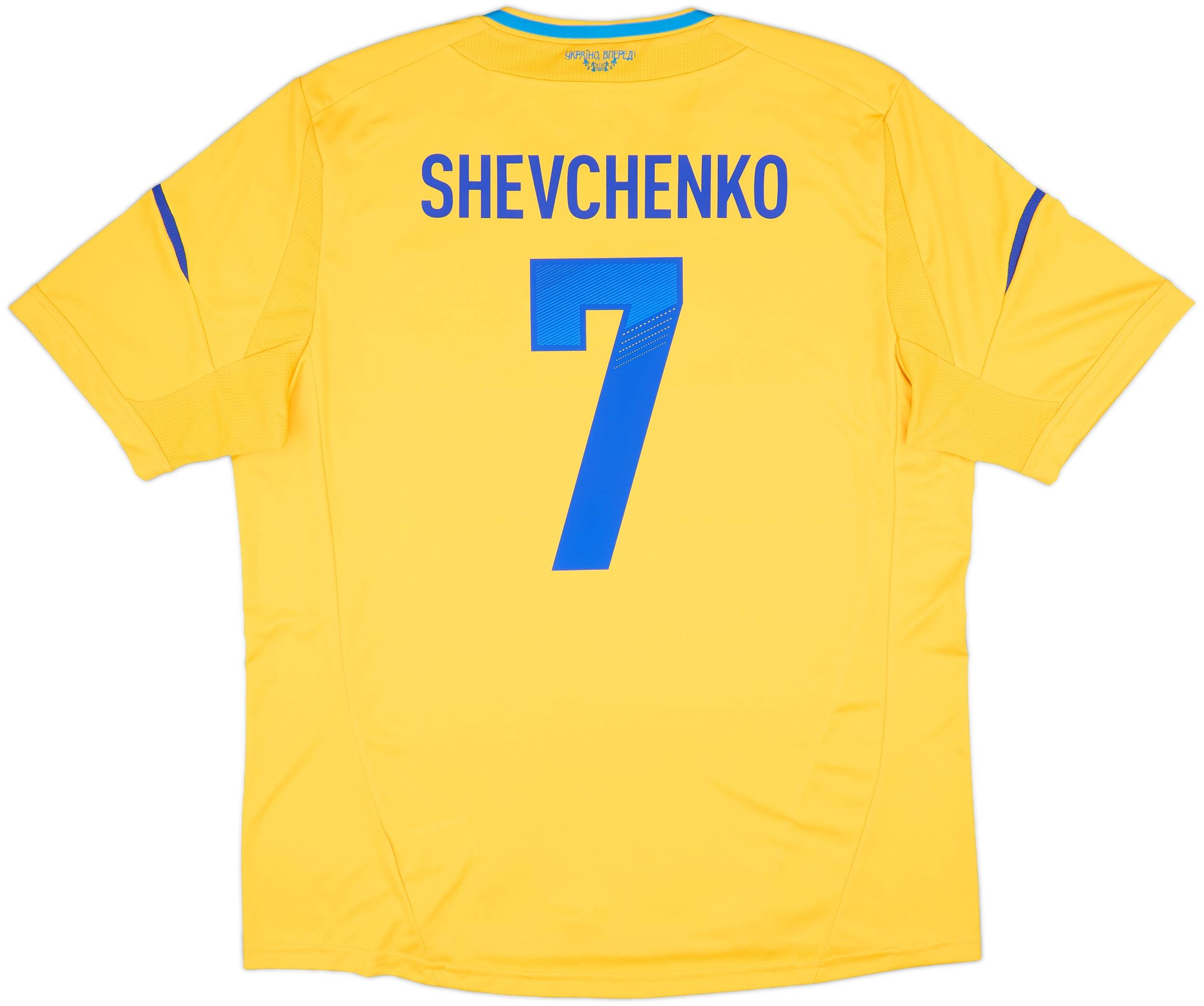 2011-13 Ukraine Home Shirt Shevchenko #7 (XL)