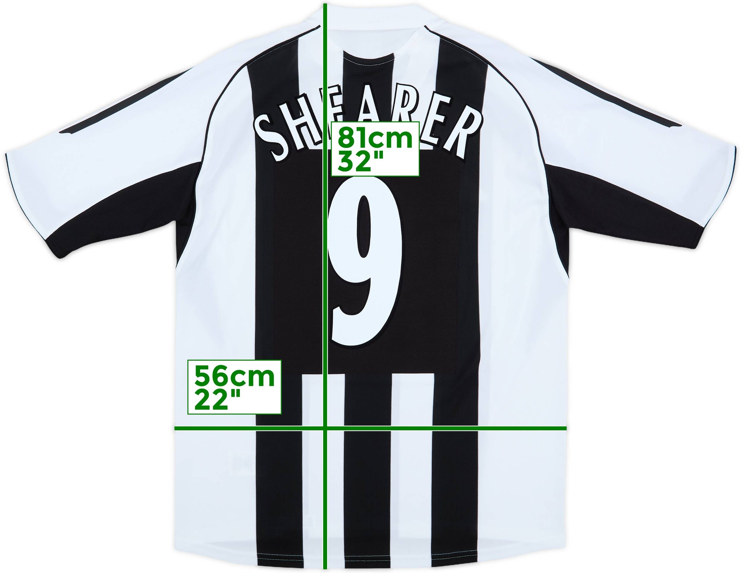 ニューカッスル05/06（H） #9 SHARER 2005-07 Newcastle Home Shirt Shearer #9 - 8/10 - (L)