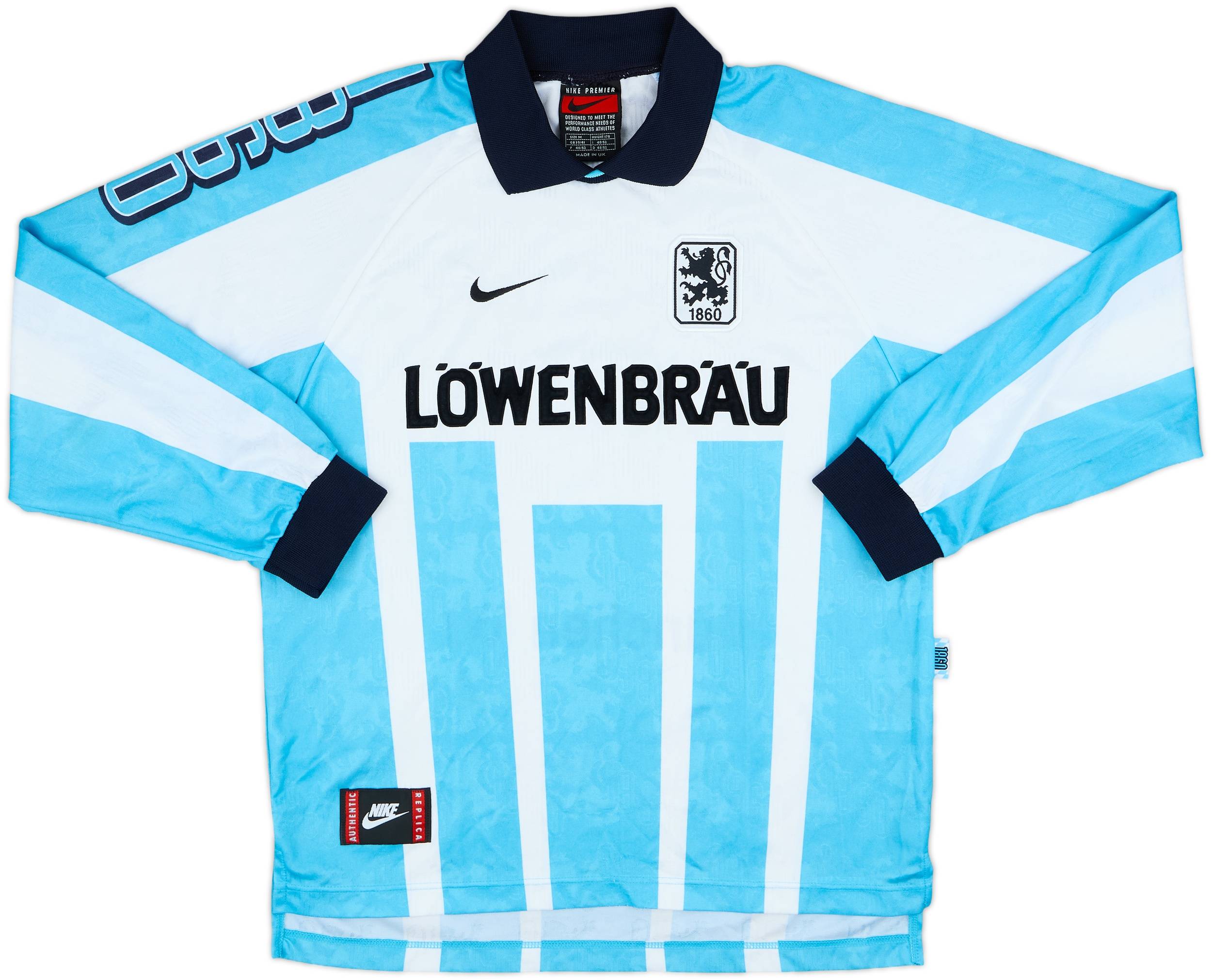 NIKE 1860ミュンヘンユニホーム　US Mサイズ 未開封品 TSV 1860 MUNCHEN 1995 1996 AWAY FOOTBALL SHIRT NIKE JERSEY SIZE S