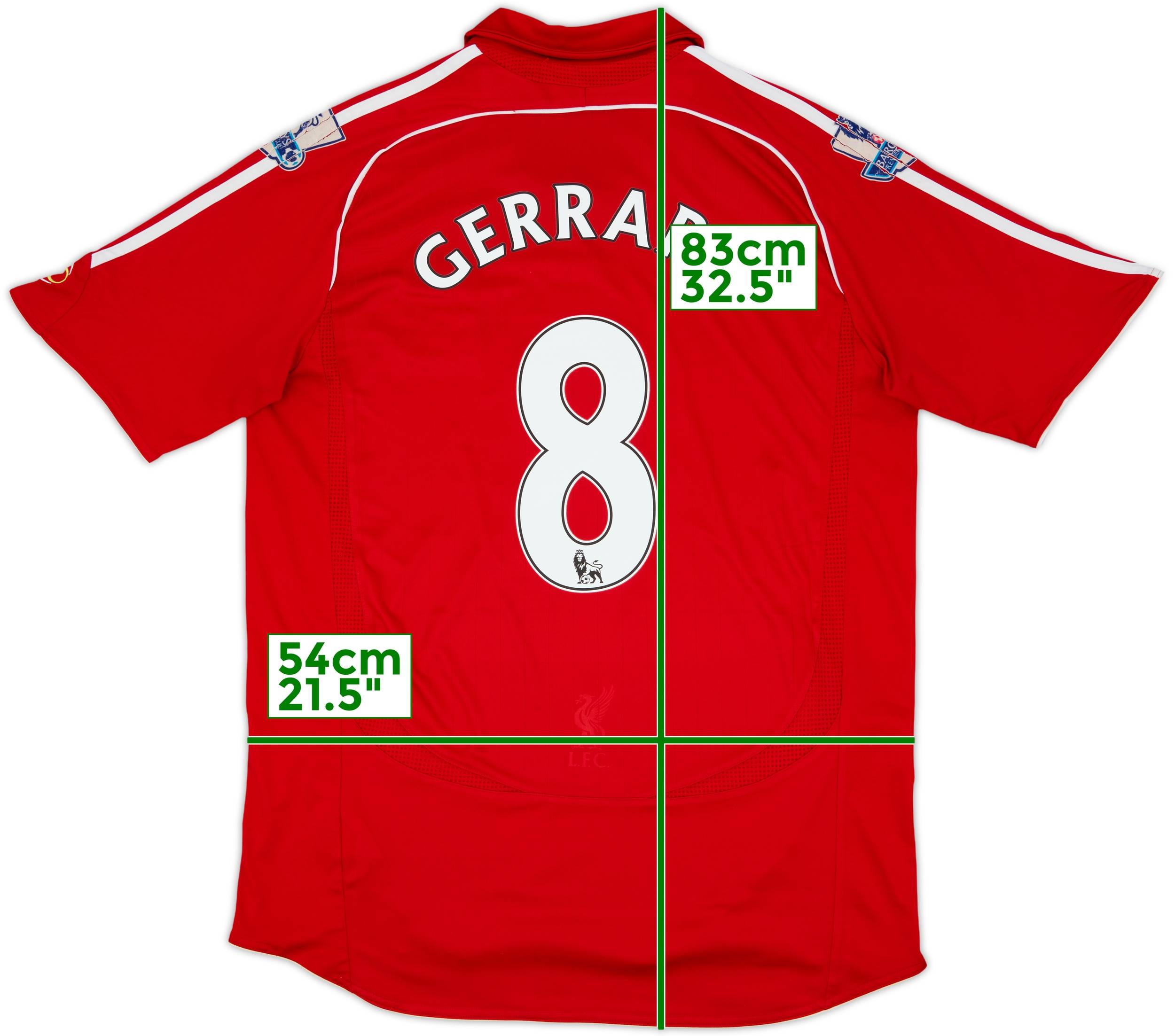 2006-08 Liverpool Home Shirt Gerrard #8 - 6/10 - (L)