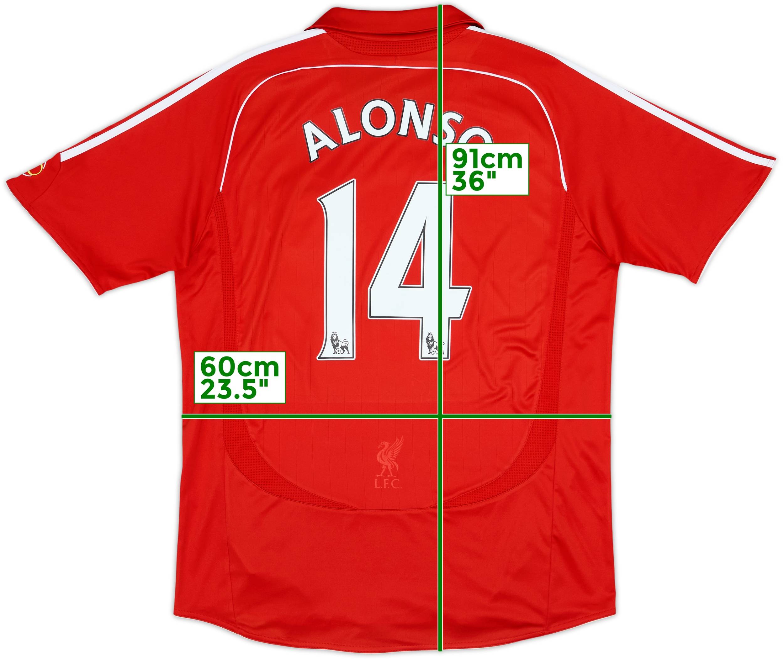 2006-08 Liverpool Home Shirt Alonso #14 - 7/10 - (L)